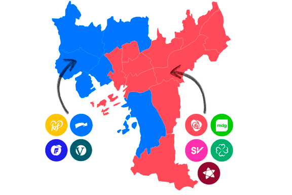 Oslo er en delt by – også politisk. Se hvordan ditt nabolag stemte sist.