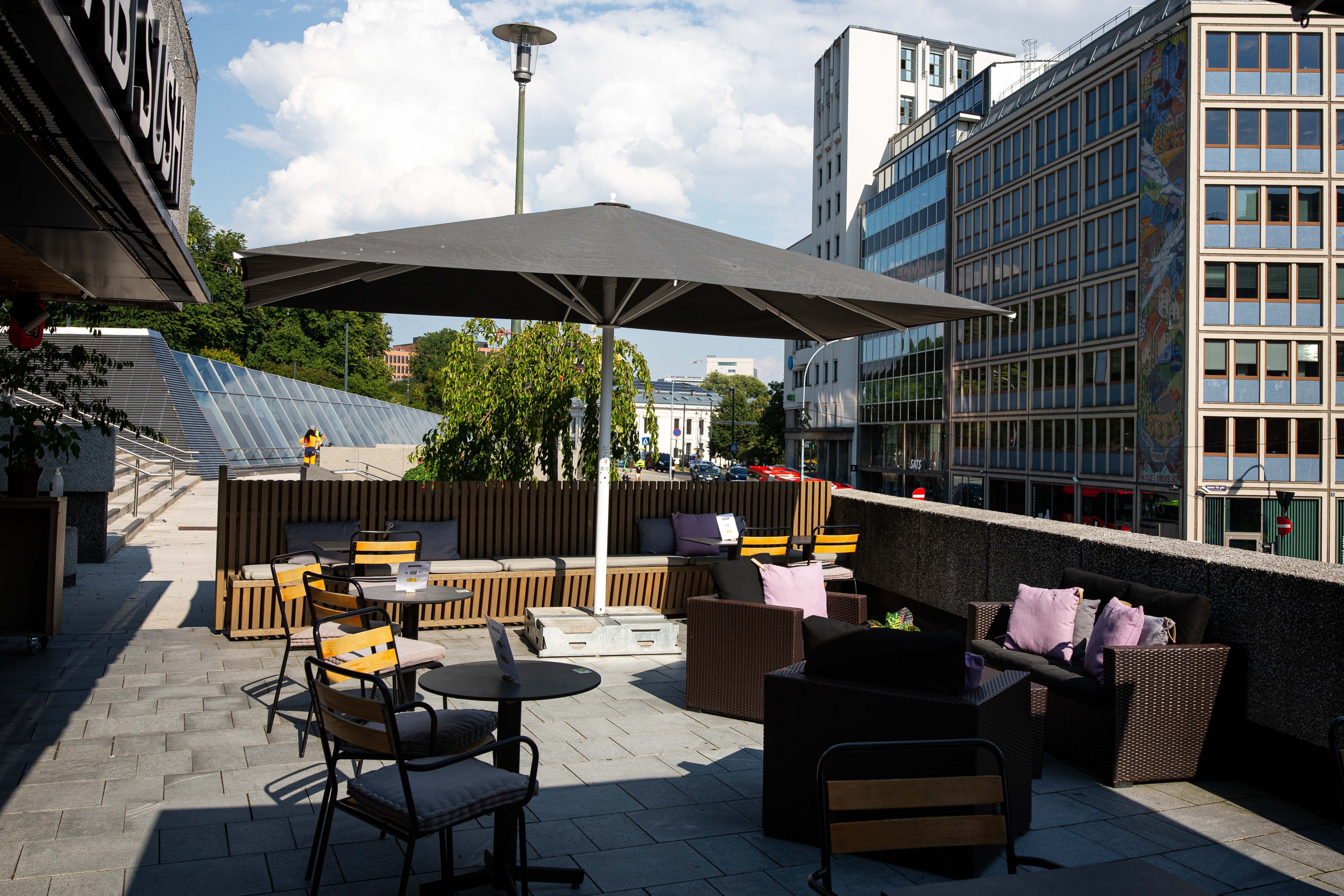 Fin uteservering i Vikaterrassen. 