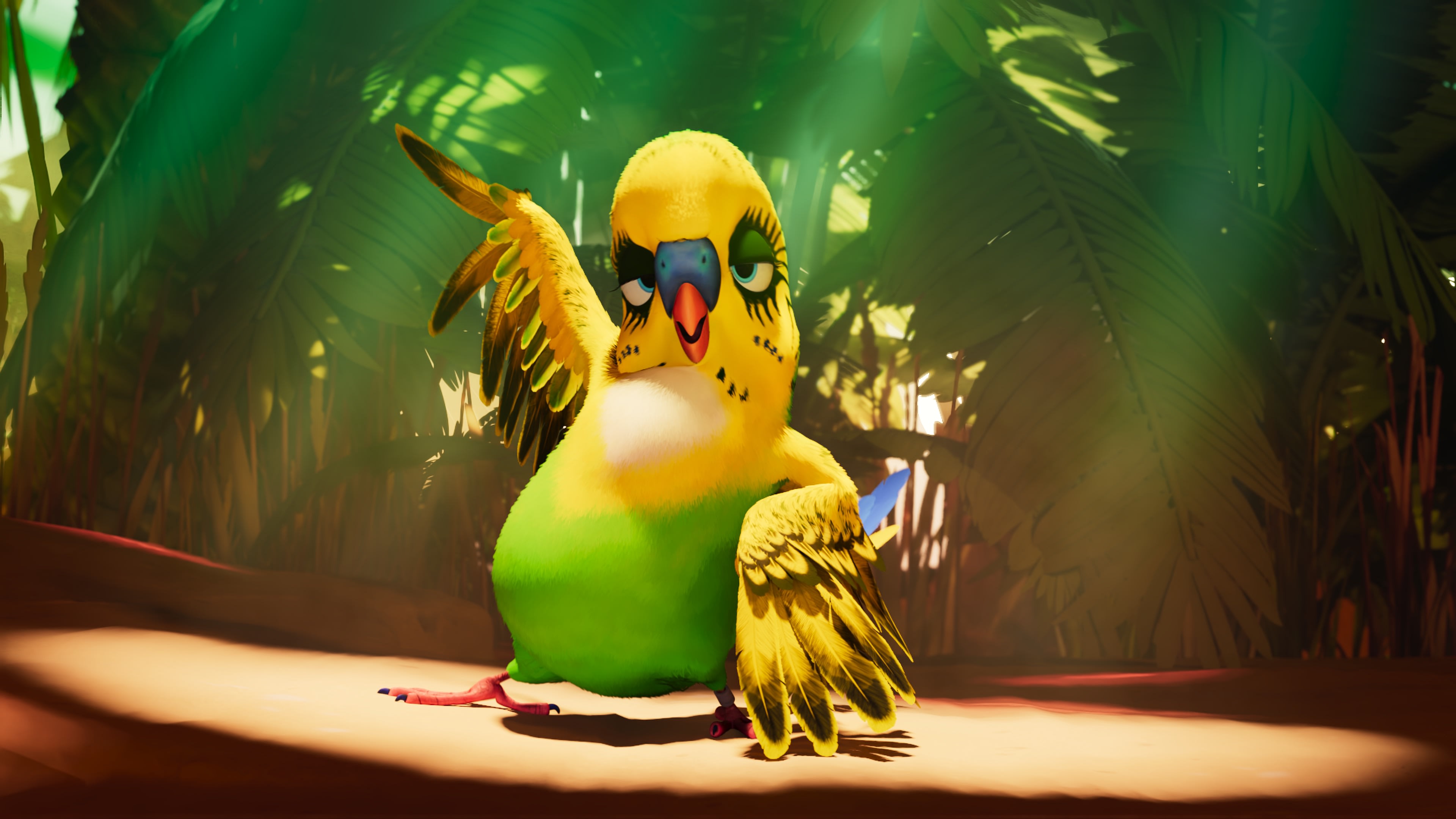 Undulaten Kiki får virkelig boltre seg denne gangen.