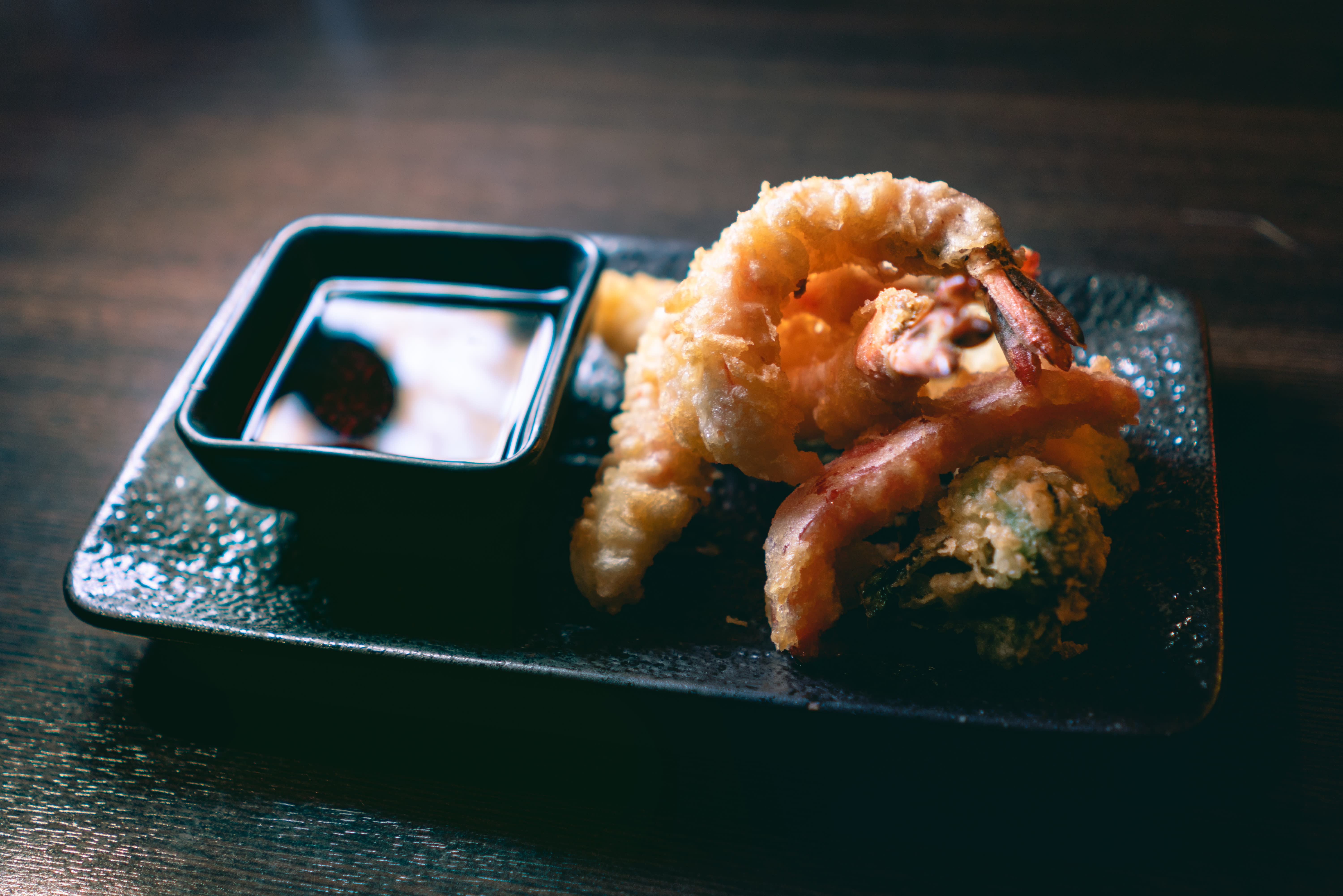 Tempuraforrett skuffer. 