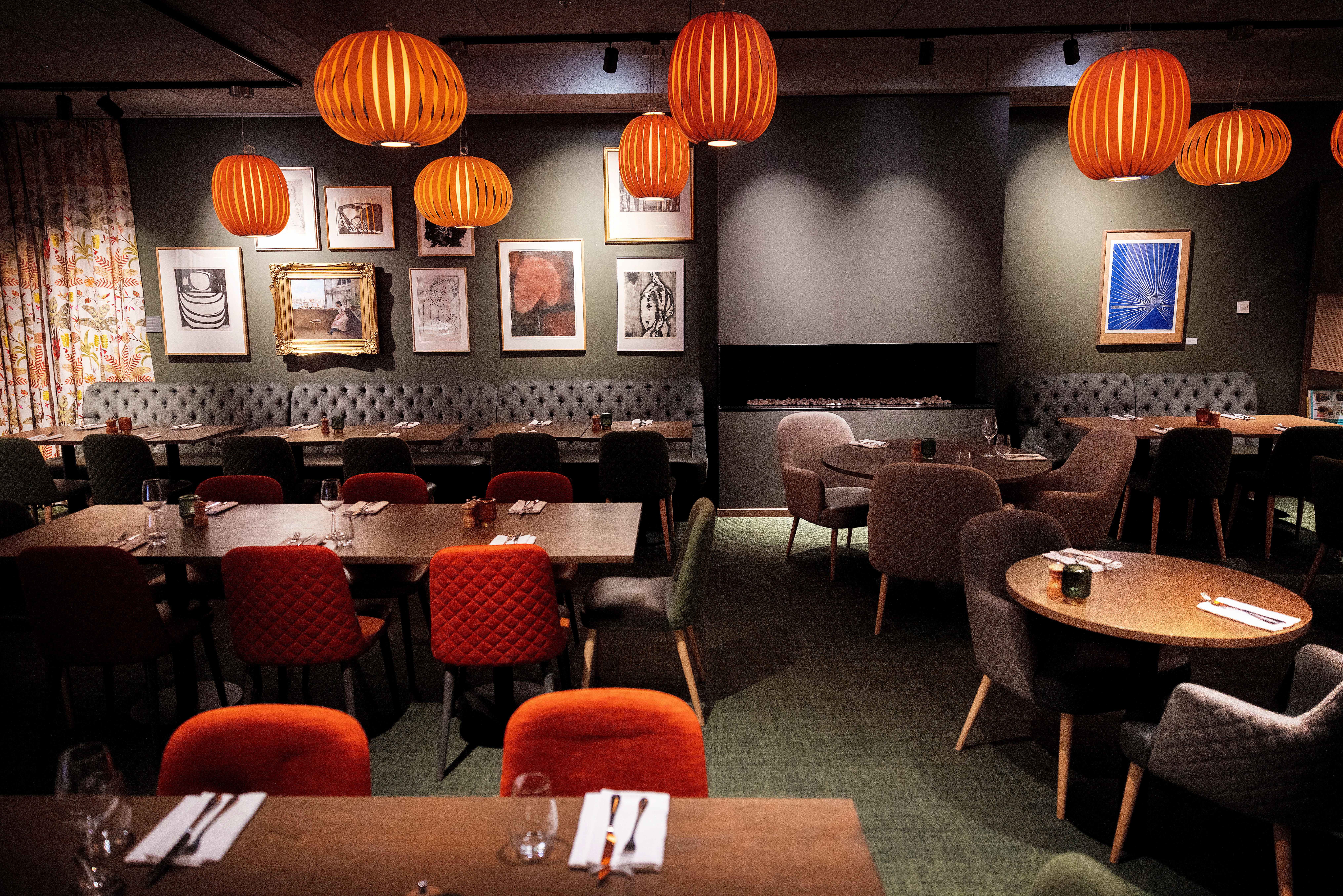 Lunt og fint i brasseriet. 