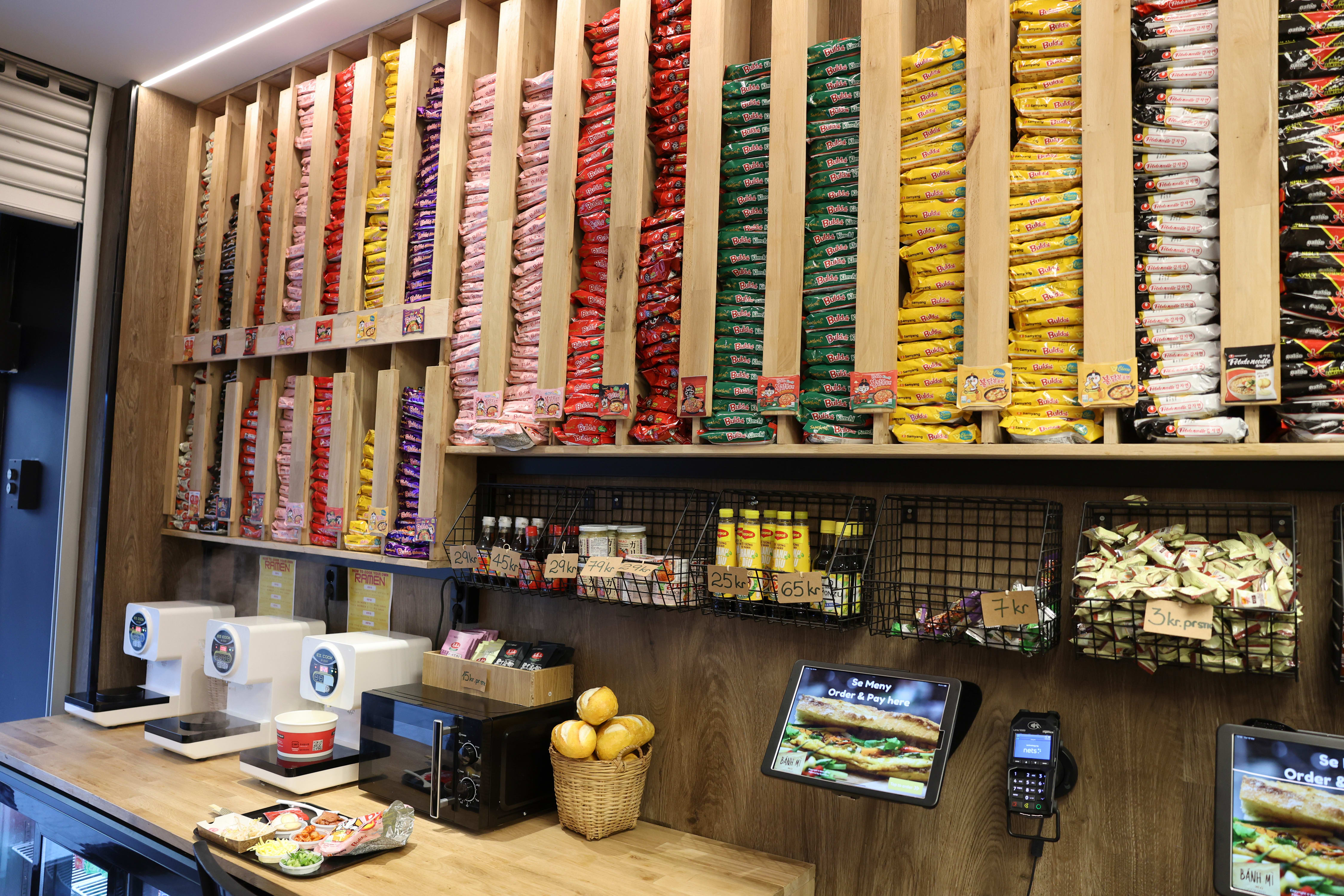 29 ulike nudelvarianter å velge mellom. 