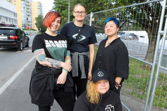 Rammstein-feber i Oslo. Disse fire fant hverandre i køene.