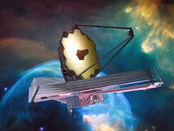 Illustrasjonsbilde av romteleskopet James Webb i verdensrommet