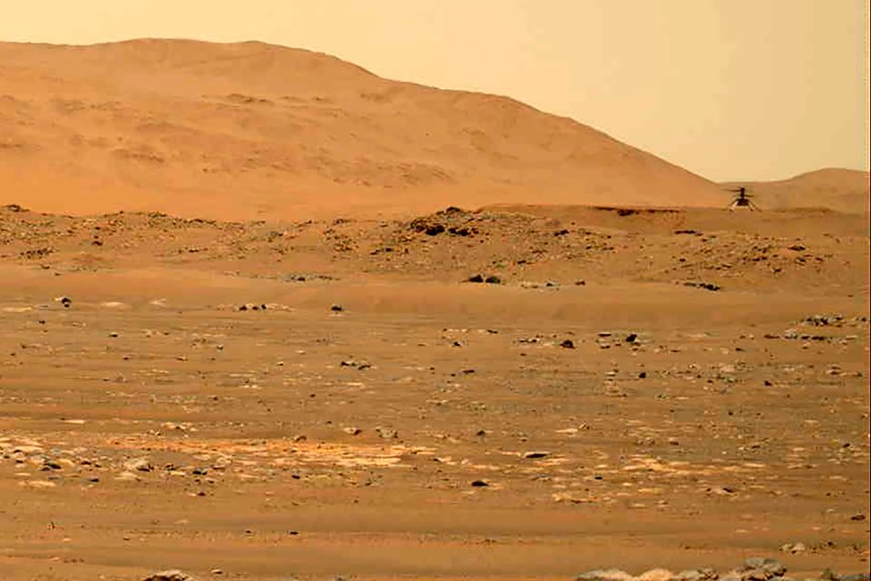 Et bilde av planeten Mars.