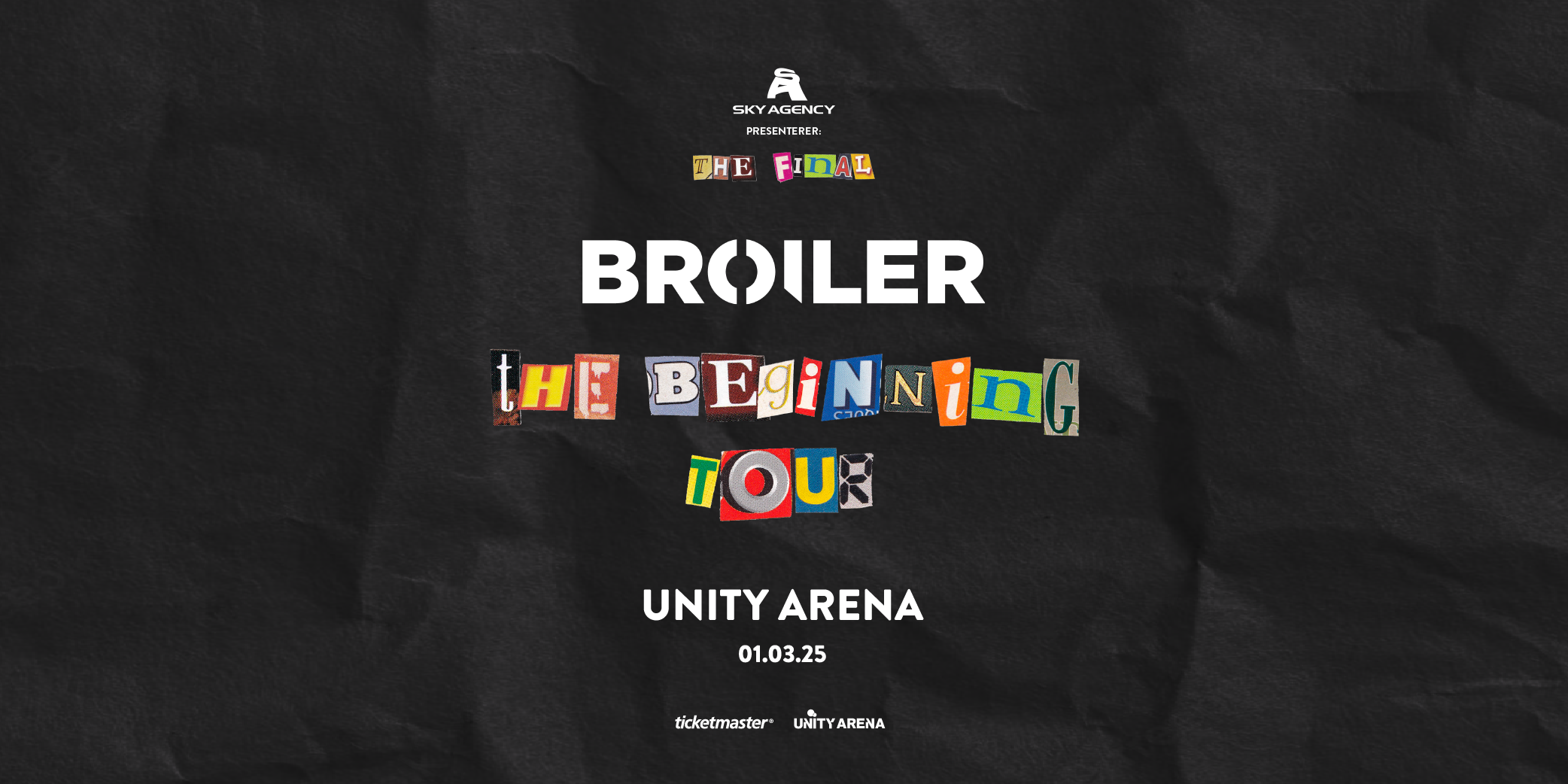A kortet forsalg broiler the beginning tour unity arena