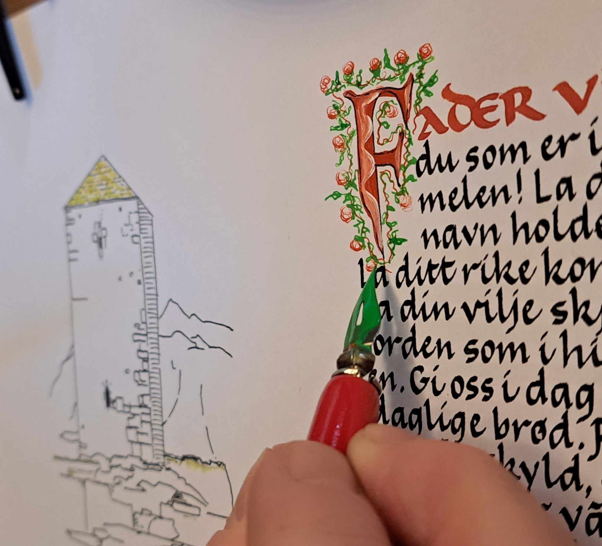 2-dagers kalligrafikurs på Utstein kloster 