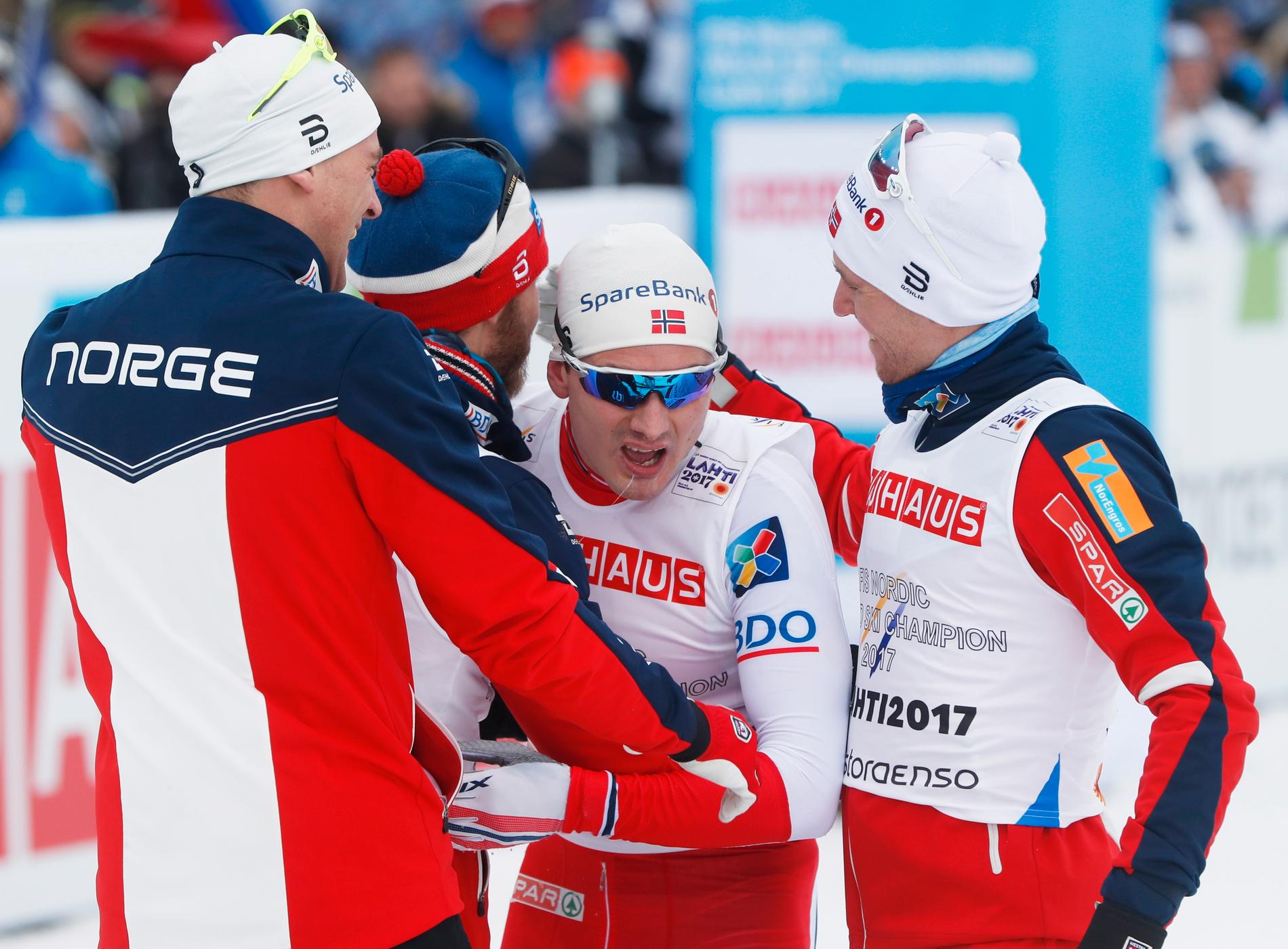 Finn Hågen Krogh gikk Norge inn til gull på stafetten.