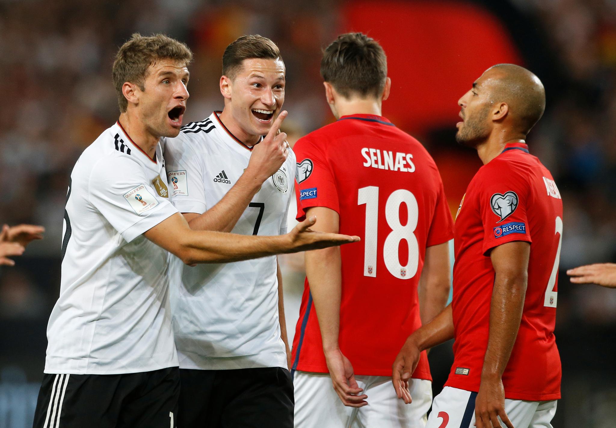 De tyske spillerne hadde all grunn til å smile, mens et norske laget ble fullstendig ydmyket.