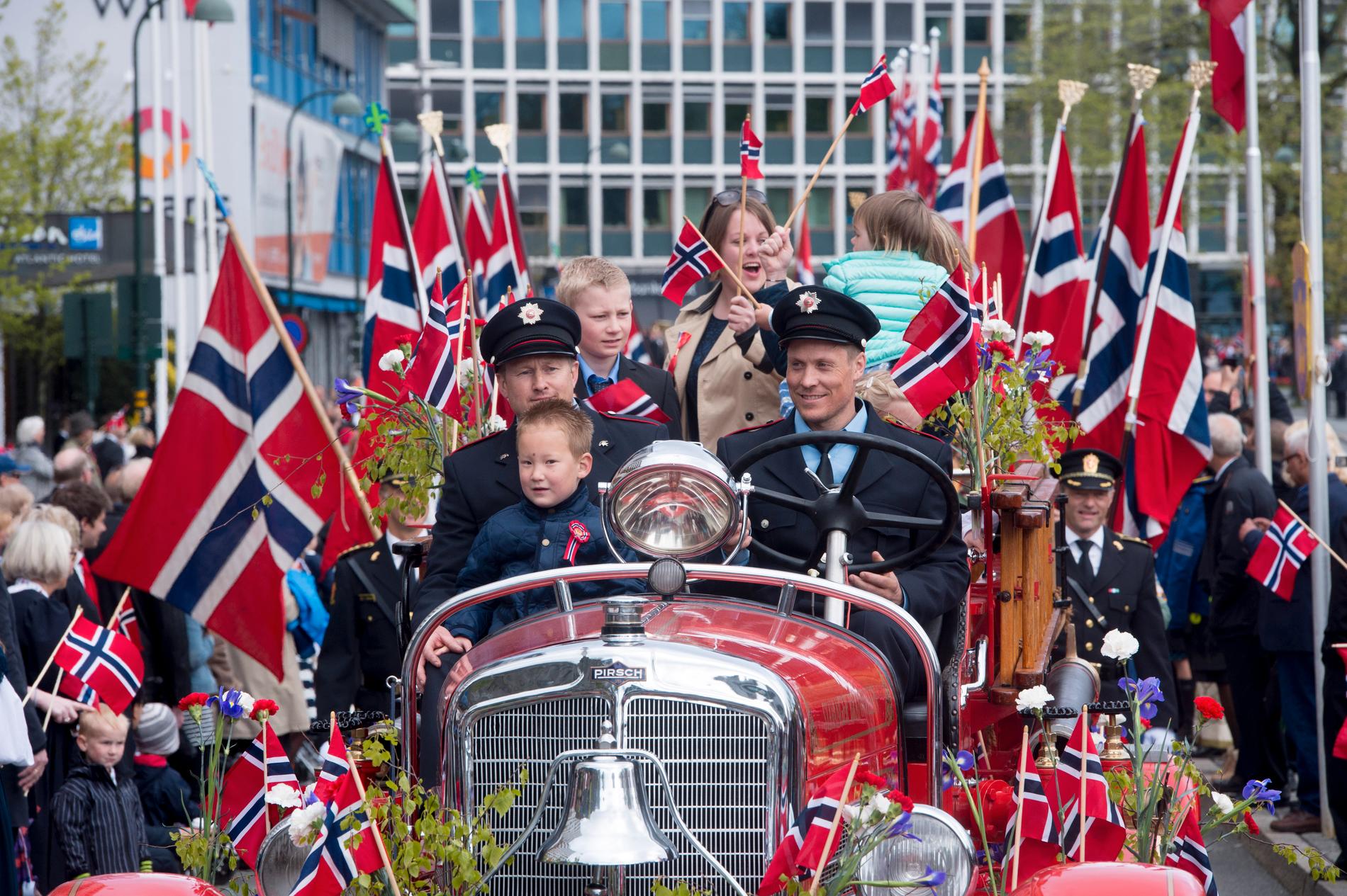 Norske flagg er selvfølgelig overalt på 17. mai!