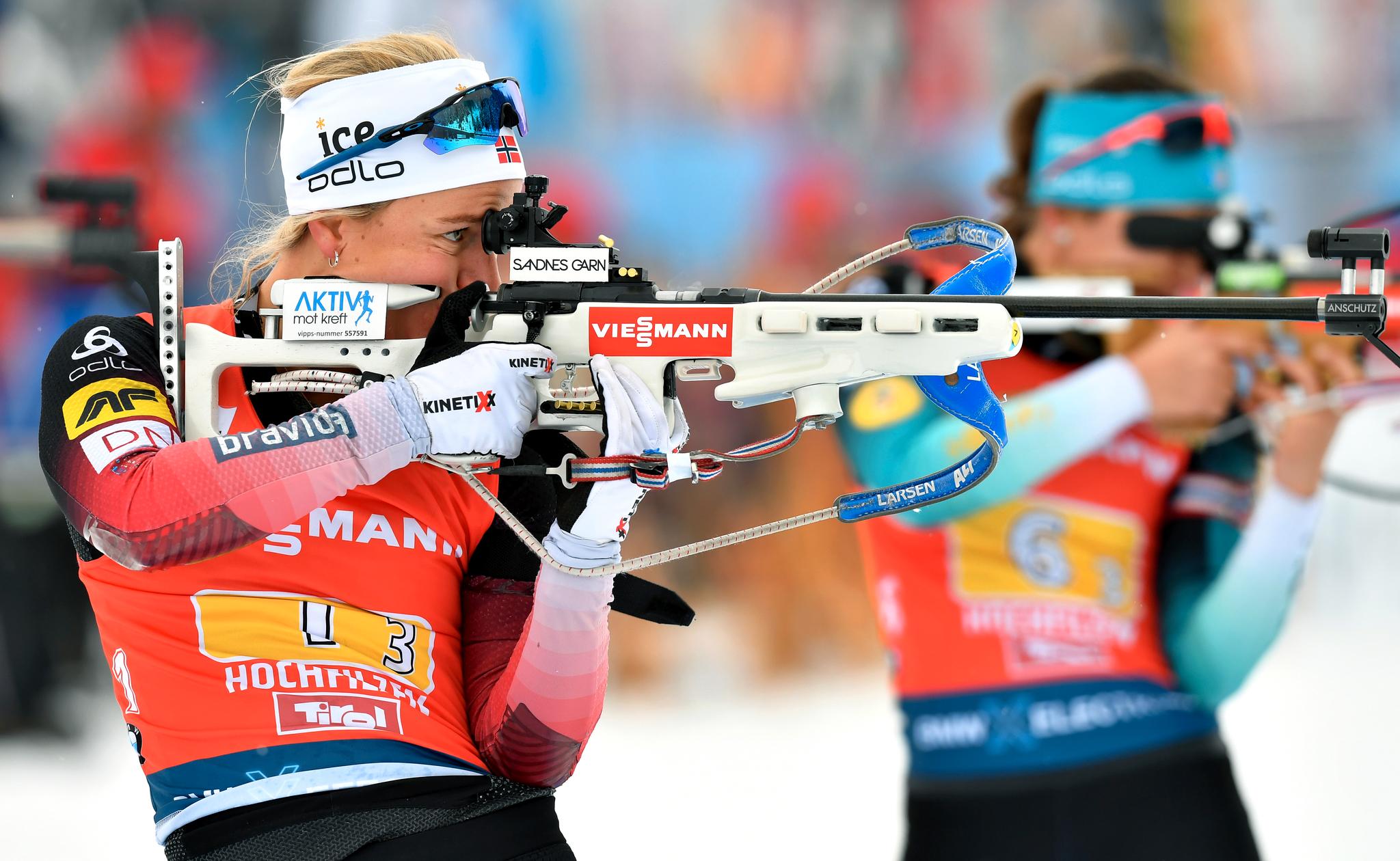 Tiril Eckhoff leverte en sterk etappe for Norge. 