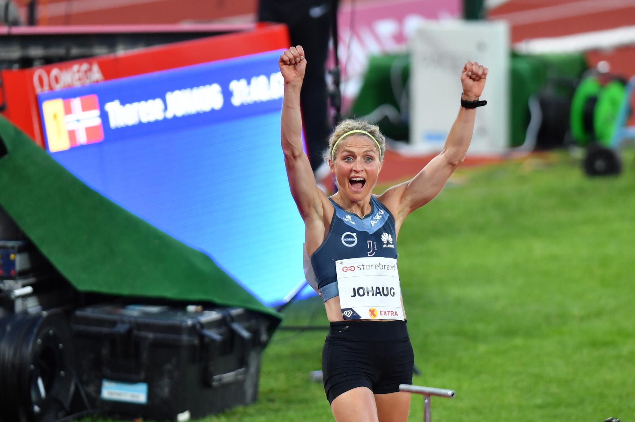 Therese Johaug løp 31.40,67 på 10.000 meter på Bislett i 2021.