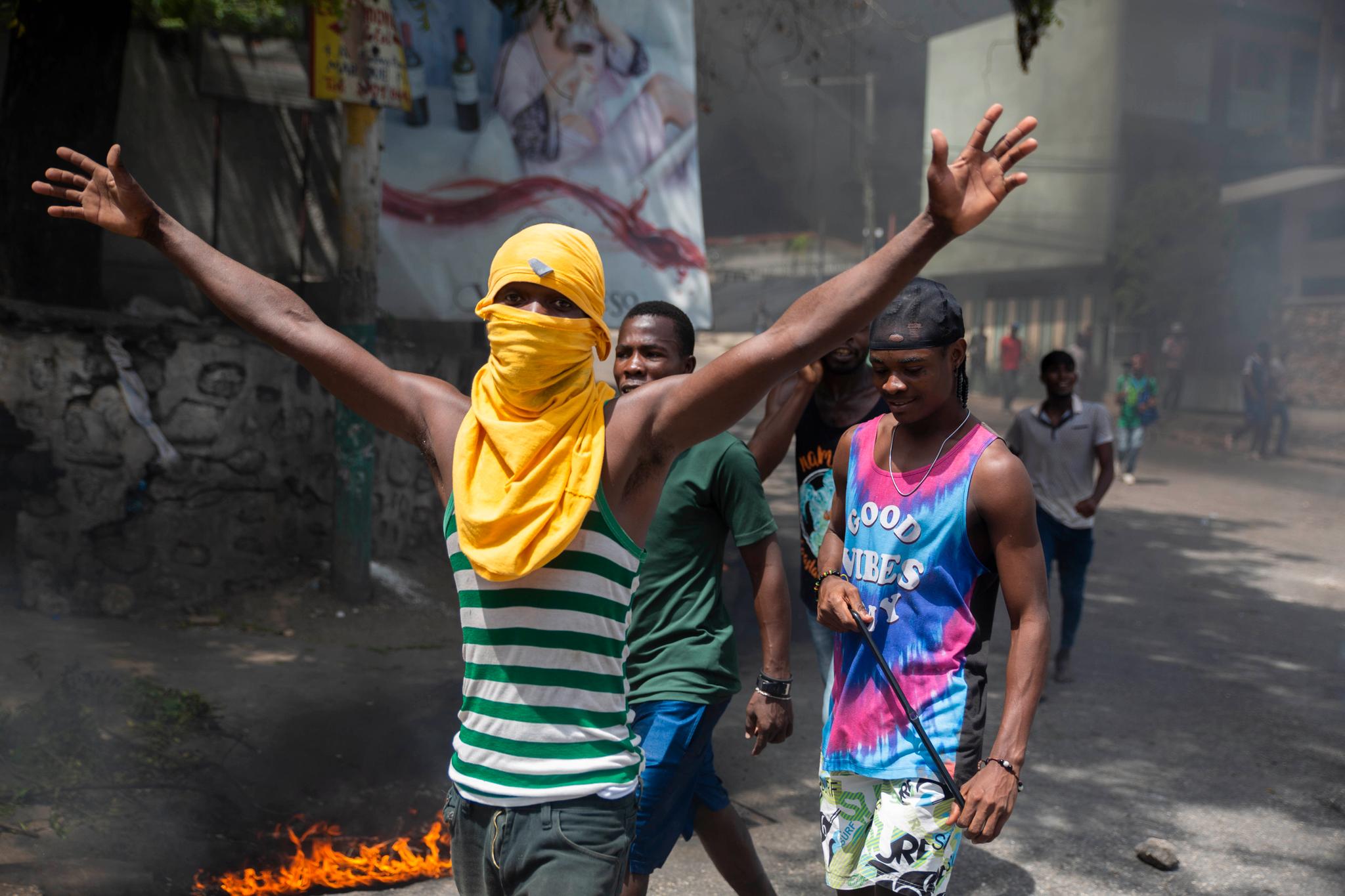 Gatene i hovedstaden Port-au-Prince var preget av uro og protester i dagene etter attentatet.