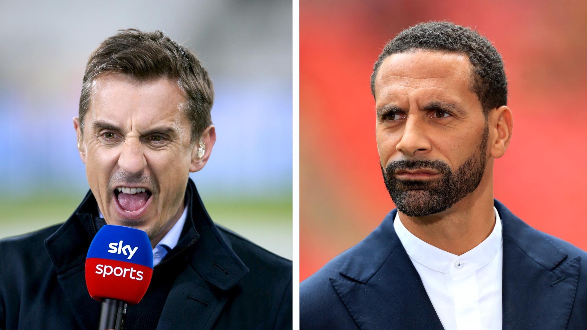 STERKE MENINGER: Rio Ferdinand tror Englands manager Gareth Southgate tenker at han skuffet seg selv. Gary Neville mener det engelske fotballpublikumet ikke kan klandre Englands manager. 
