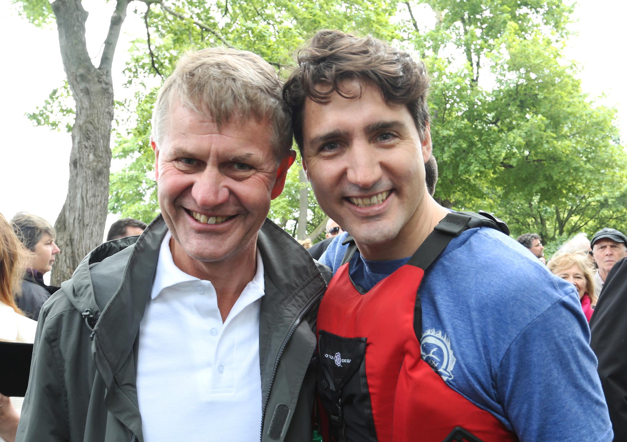 Solheim has developed a substantial network, and often meets world leaders through his job. Here he is with Justin Trudeau, Prime Minister of Canada, in June this year. 