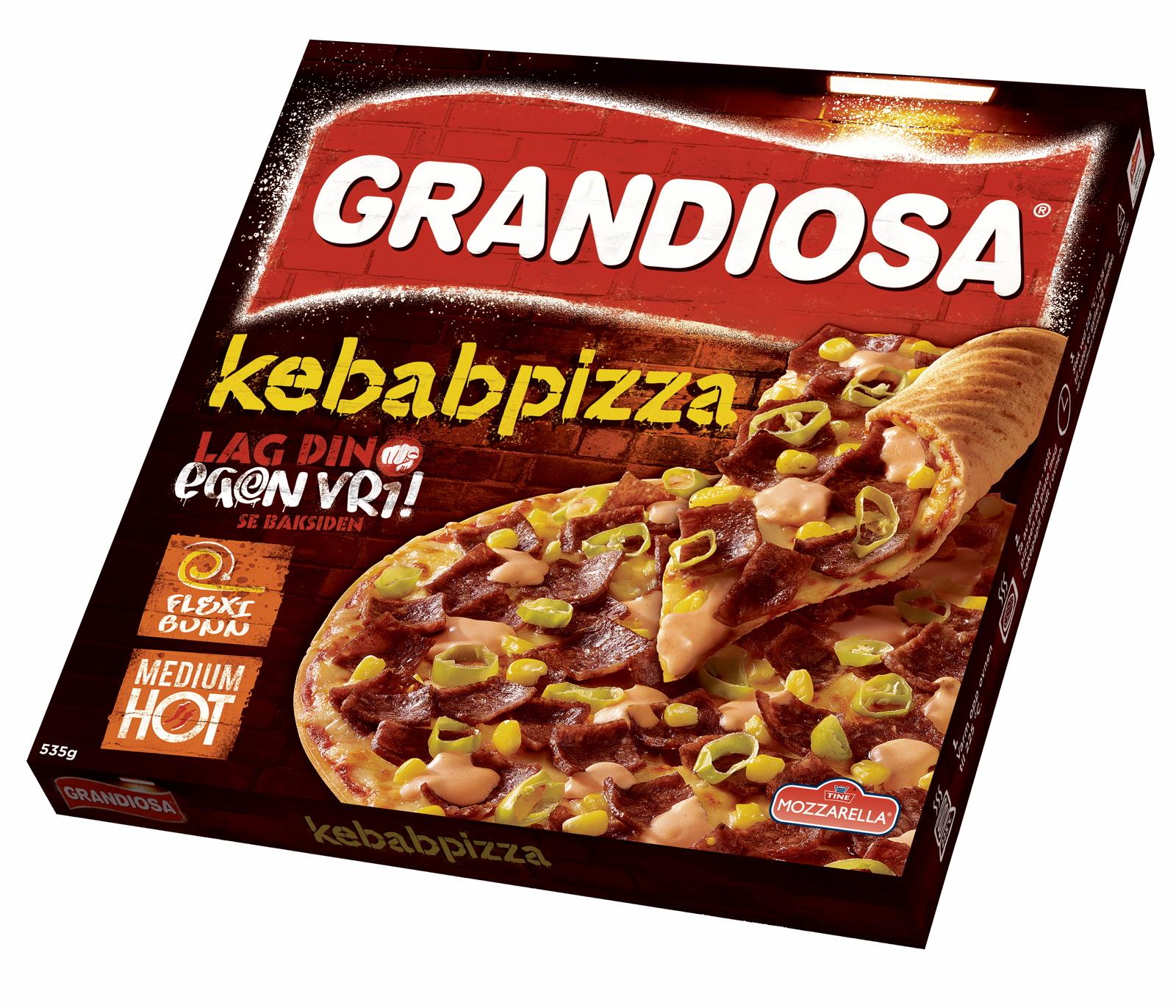 Kebab-varianten av Grandiosa pizza tok heller aldri av. 