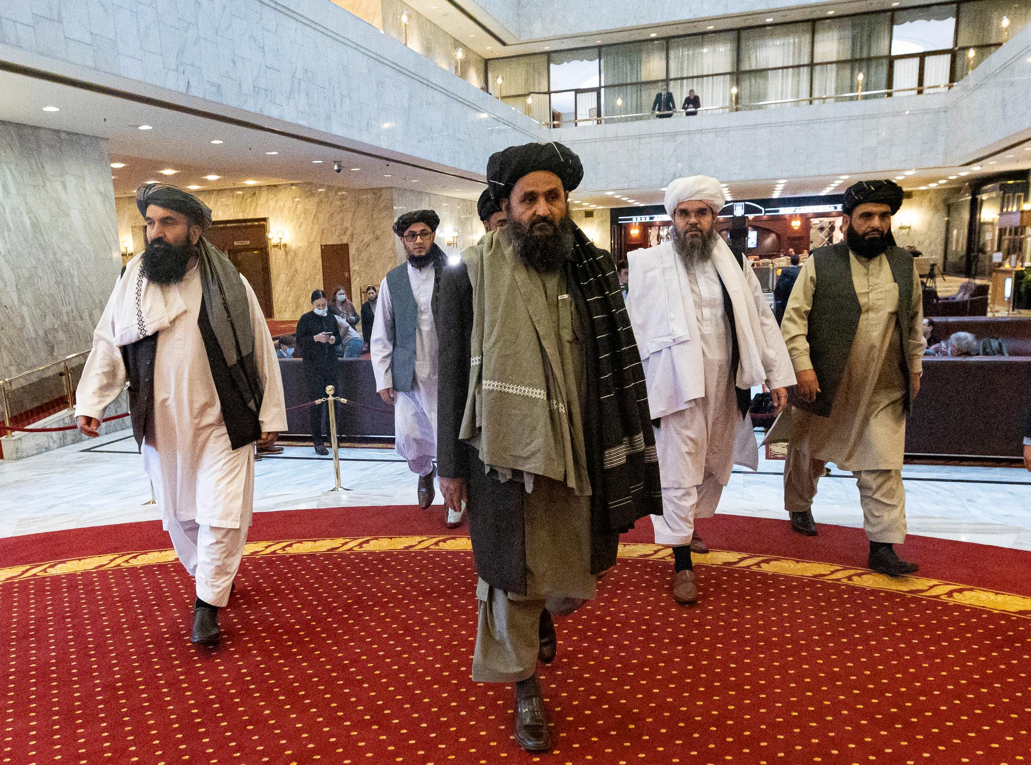 Talibans mulla Abdul Ghani Baradar ankom Moskva for fredssamtaler i mars.