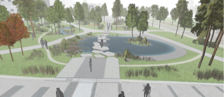 Denne dammen skal bli et «Instagramvennlig» symbol på campus Ullandhaug.