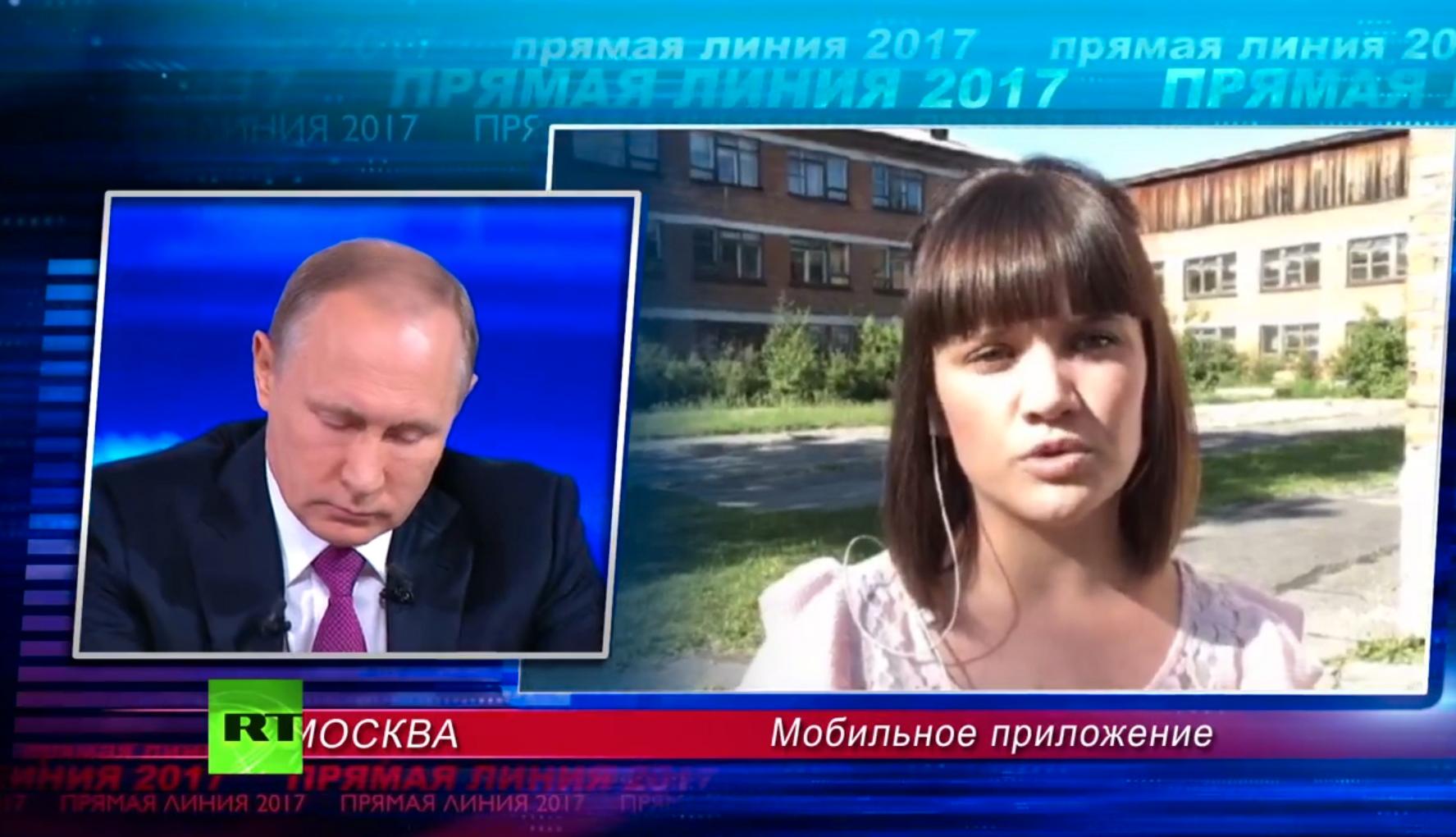 – Hvorfor tjener vi så dårlig, spurte en lærer fra Irkutsk Putin i dag på det årlige TV-showet «Direkte linje på Vladimir Putin».