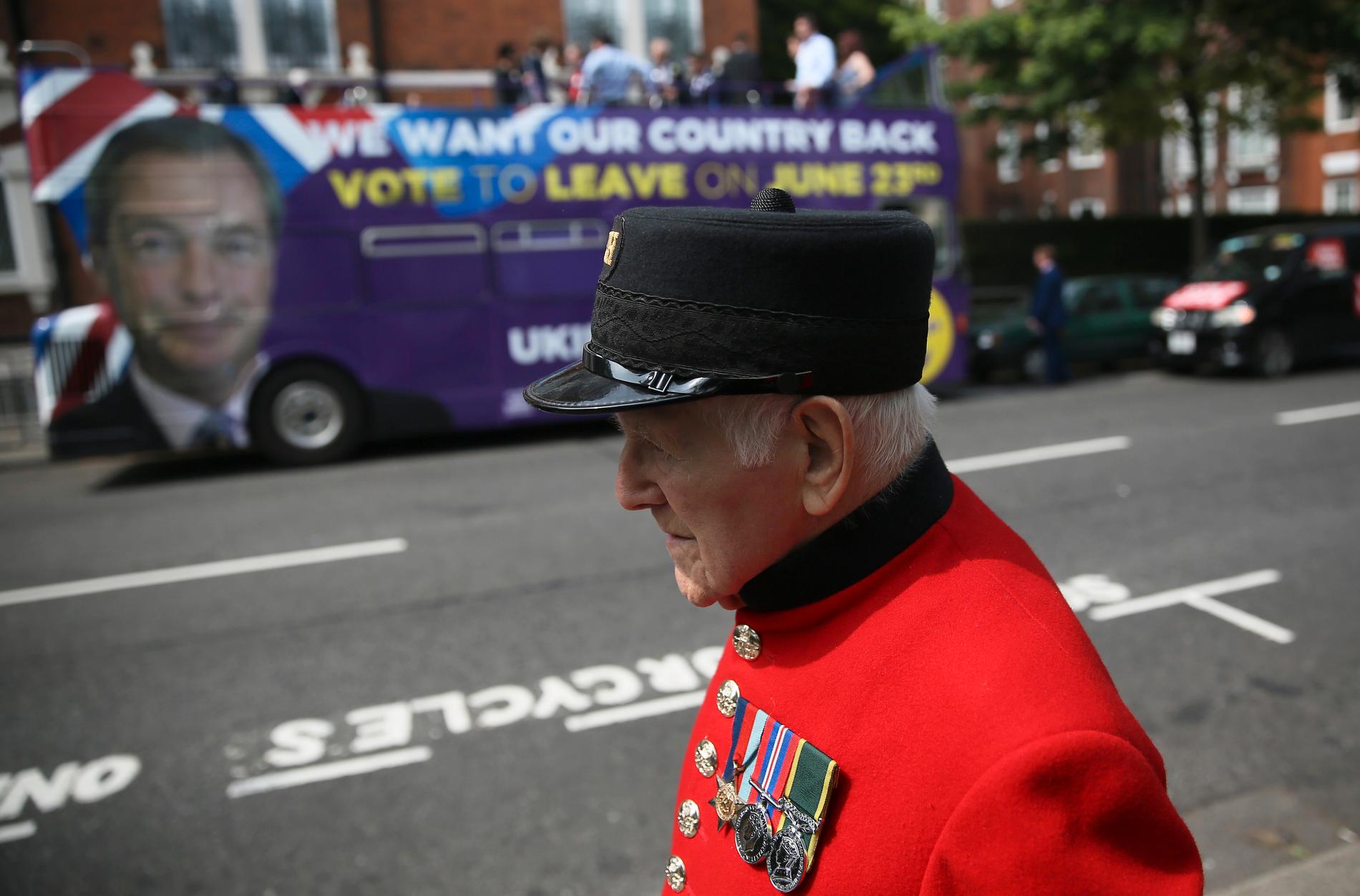 Frontene er steile før den britiske folkeavstemningen om EU-medlemskapet 23. juni. Foto: Neil Hall / Reuters / NTB scanpix