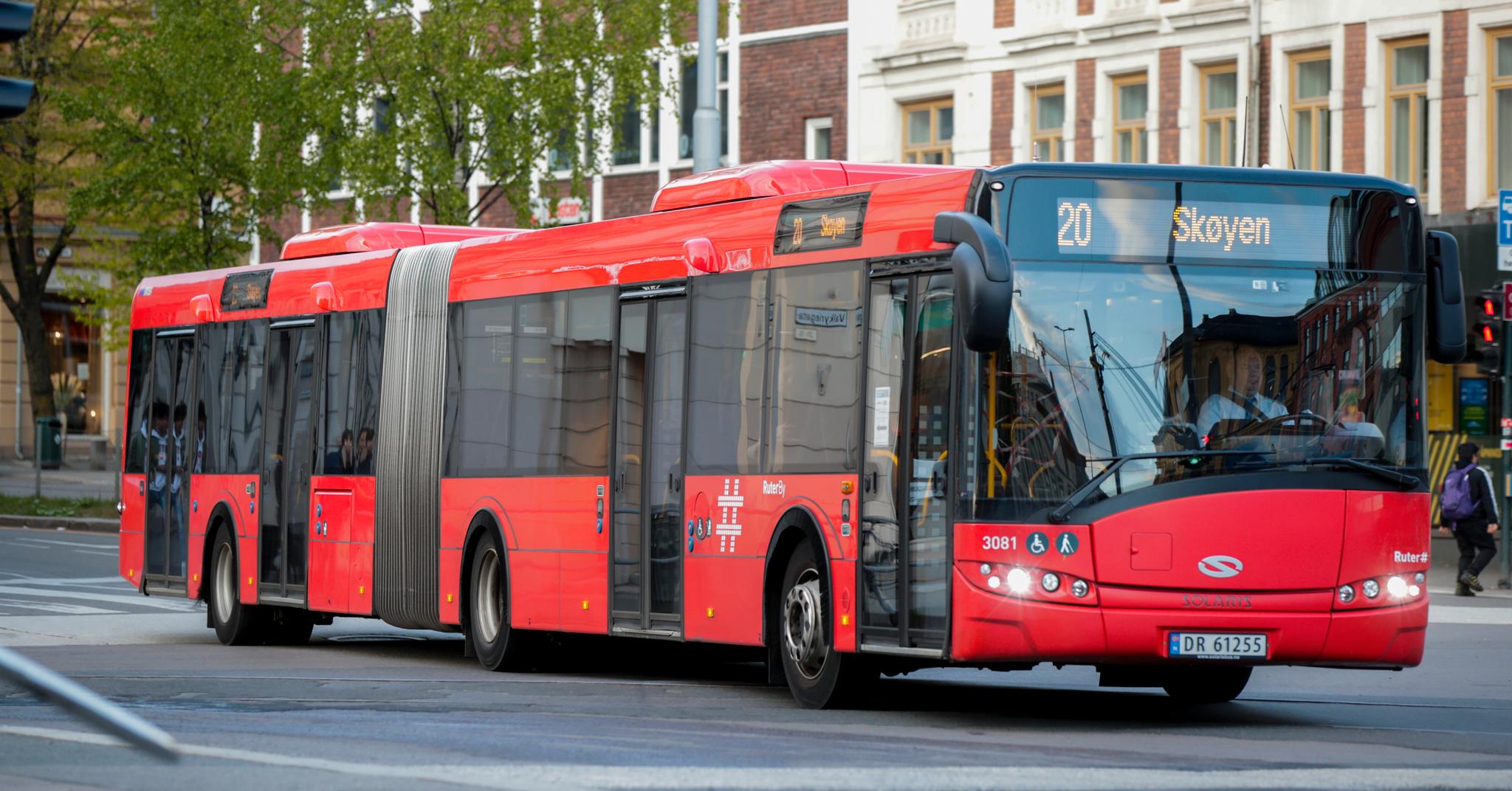 20-bussen er blant bussene som vil rammes dersom Unibuss går konkurs. 