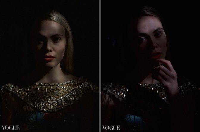 Dette er bildene som ligger ute på Vogue Italia sin nettside, under tittelen «Mørketid». Foto: Dag Knudsen