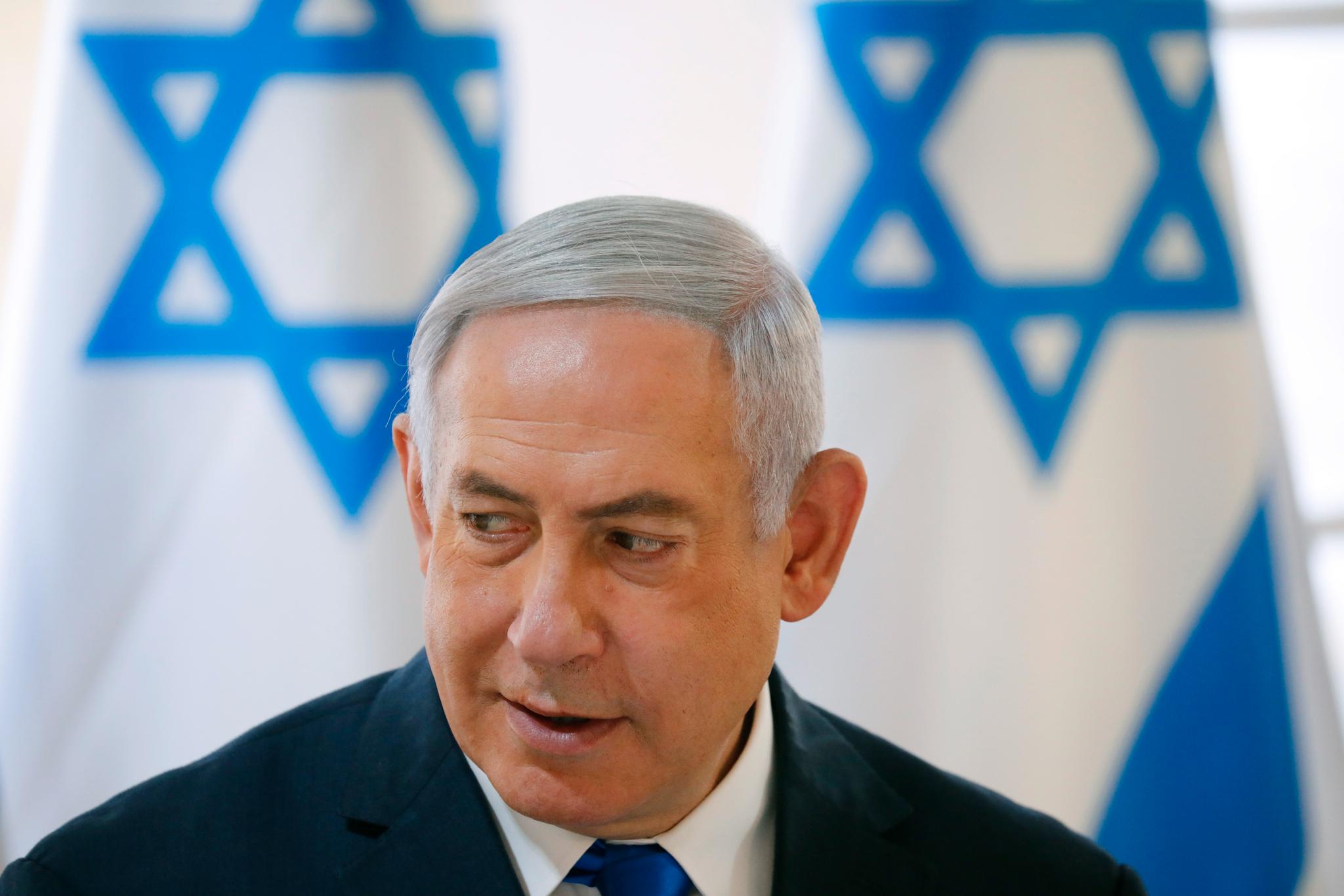 Israels statsminister Benjamin Netanyahu håper på gjenvalg i tirsdagens valg til nasjonalforsamling. Foto: AP / NTB scanpix 