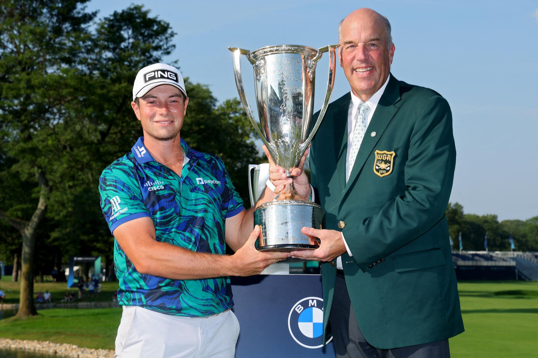 Viktor Hovland satte banerekord og vant storturneringen BMW Championship