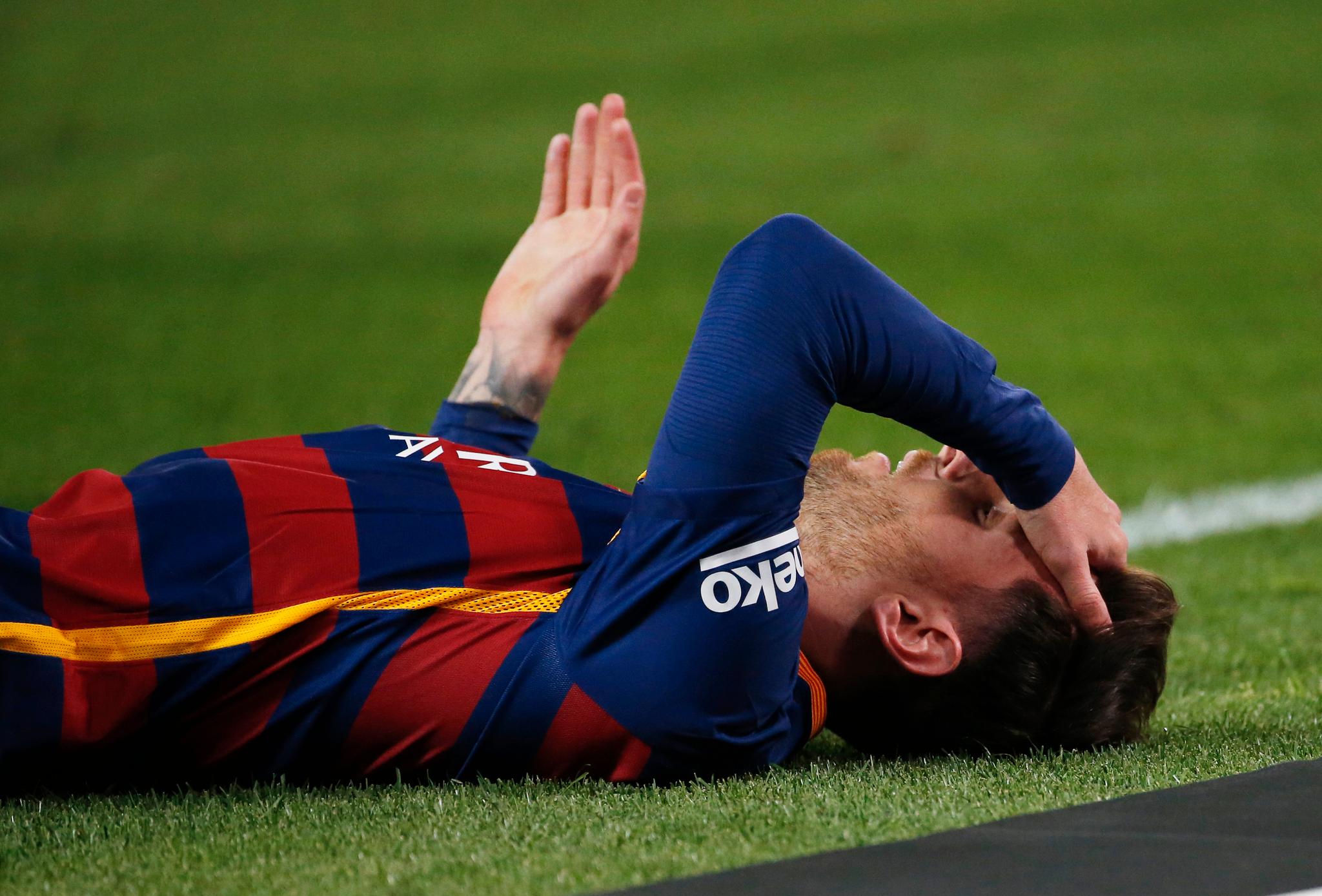 Lionel Messi, her avbildet under en kamp mot Sevilla nylig, pådro seg en skade mot Honduras.