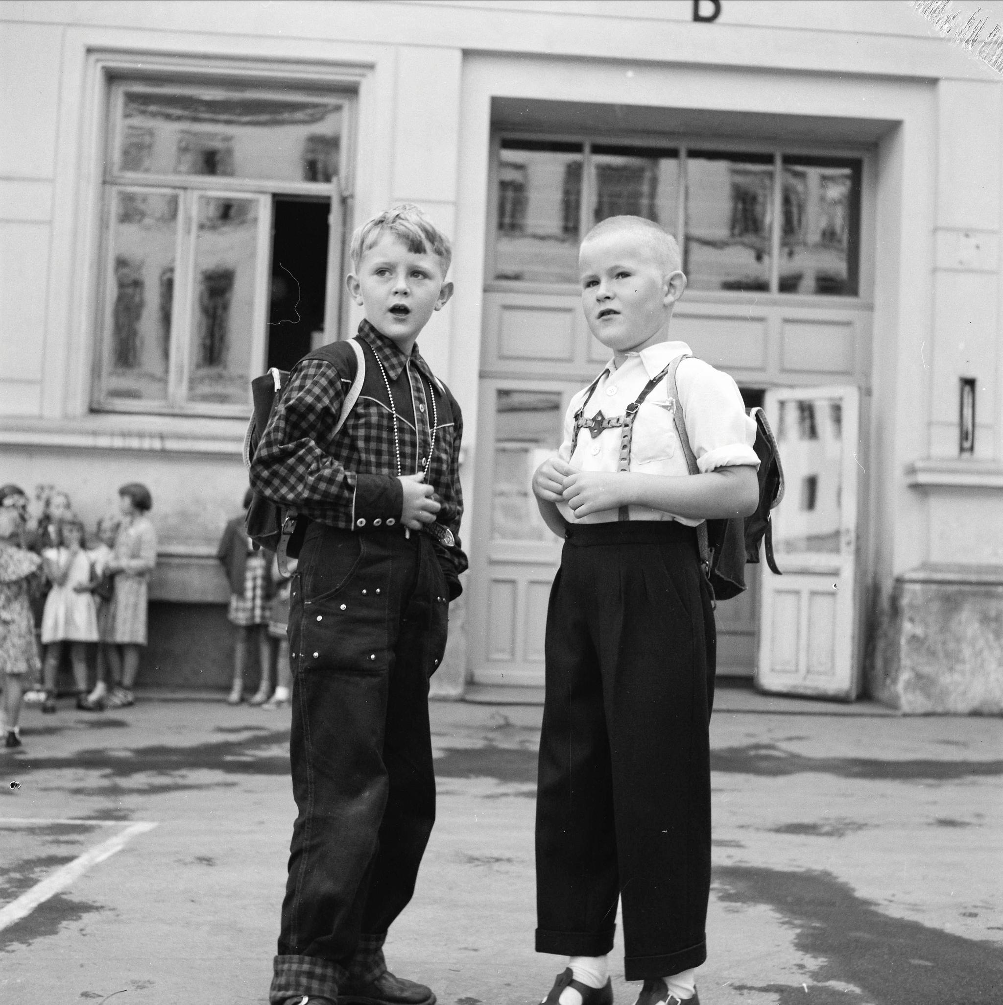 Første skoledag på Ila skole, 1961.