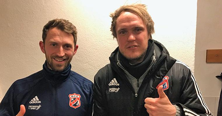 Nærmer seg: Byåsen-trener Erik Selnæs og hans assistent, tidligere eliteseriespilleren Magne Simonsen, er i ferd med å føre Byåsen tilbake til 2. divisjon etter nedrykket i fjor. 