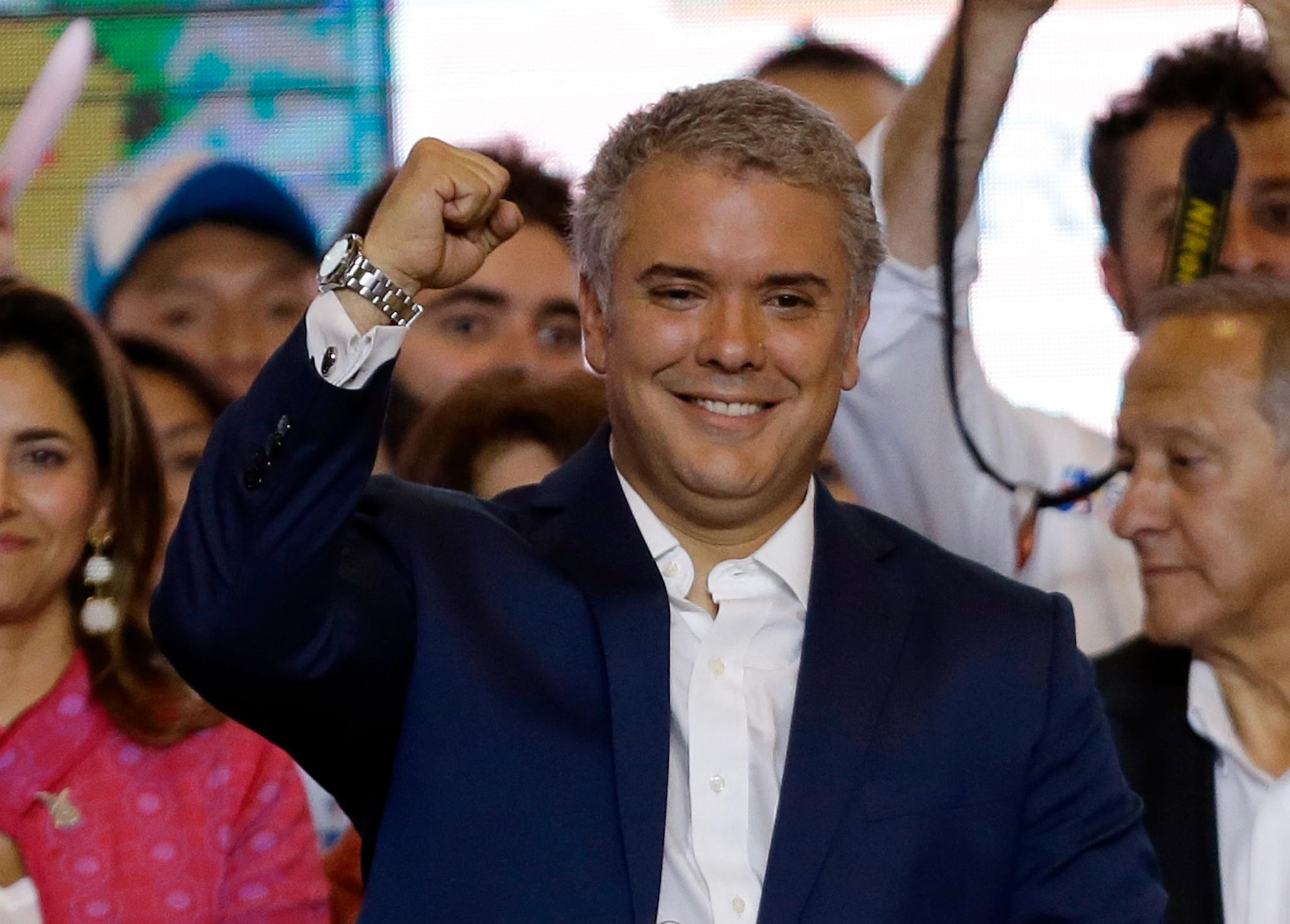 Colombias nyvalgte president, Ivan Duque. 