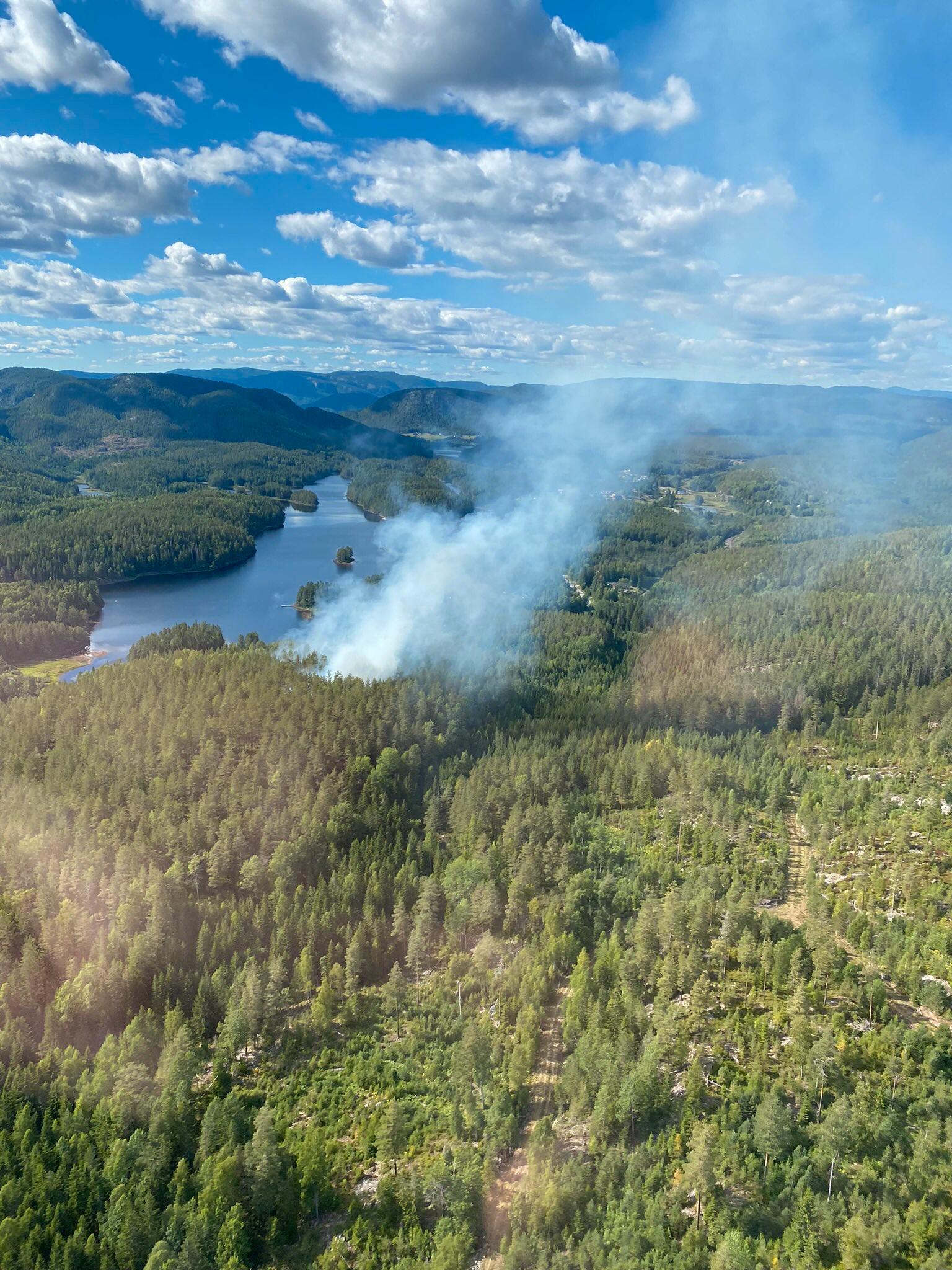 Onsdag brant det i 3–4 mål med skog i Drangedal, og en rekke andre områder i Sørøst-Norge. Torsdag melder brannvesenet i Sørøst-Norge at alle brannene er slukket, men Meteorologisk institutts farevarsel gjelder fortsatt. 