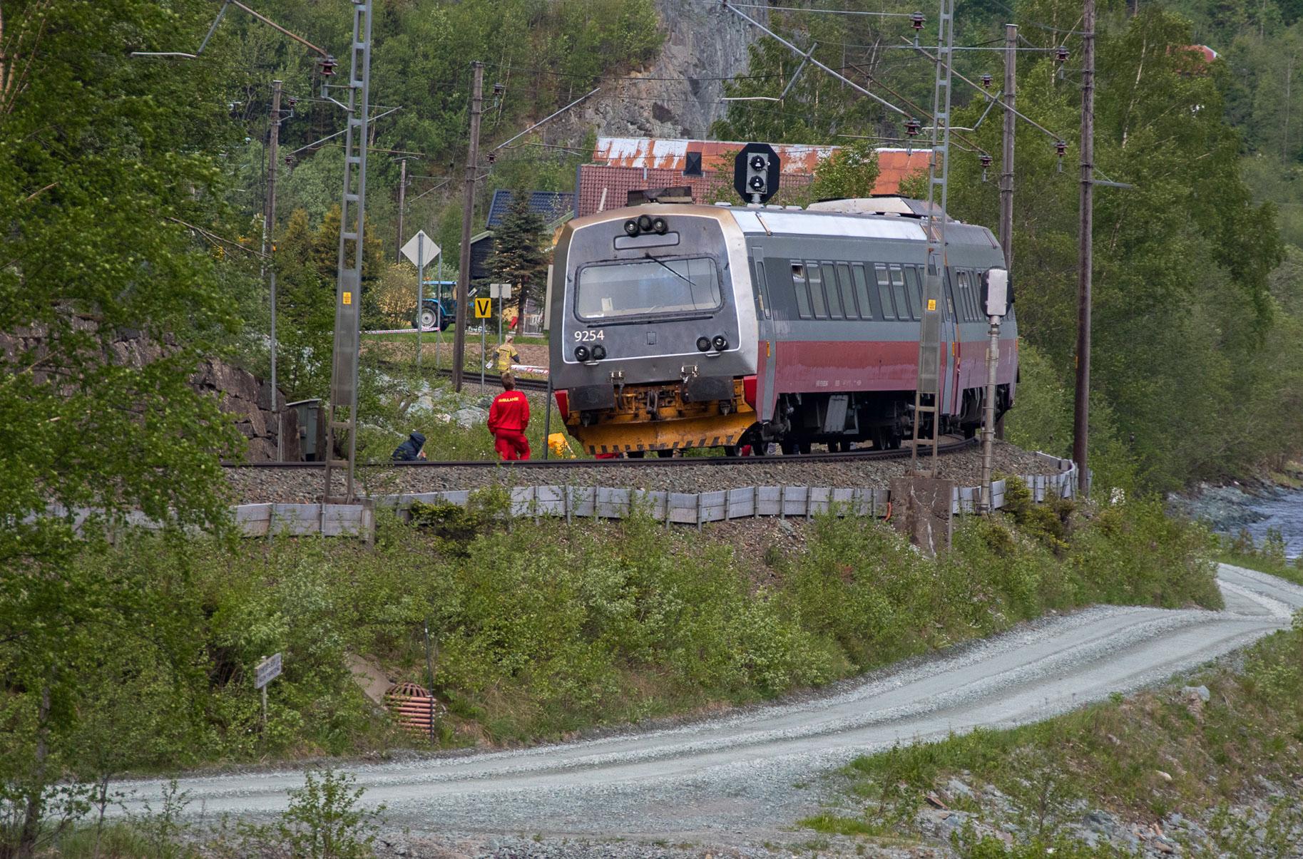 Toget fra Røros var involvert i ulykken. 