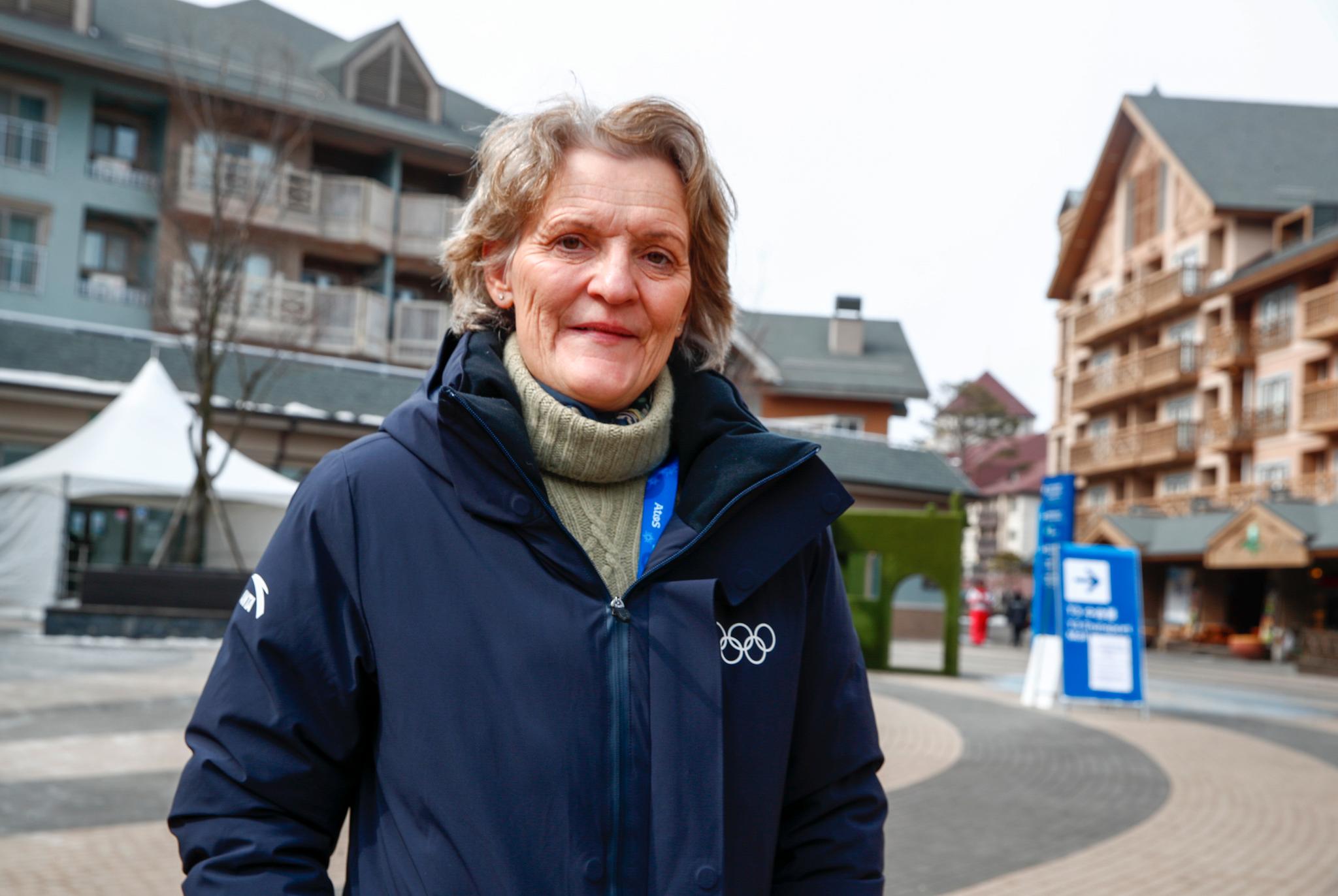 IDRETTSPOLITIKKER: Kristin Kloster Aasen er styremedlem i IOC. Her fotografert under OL i 2018, i Pyeongchang. 