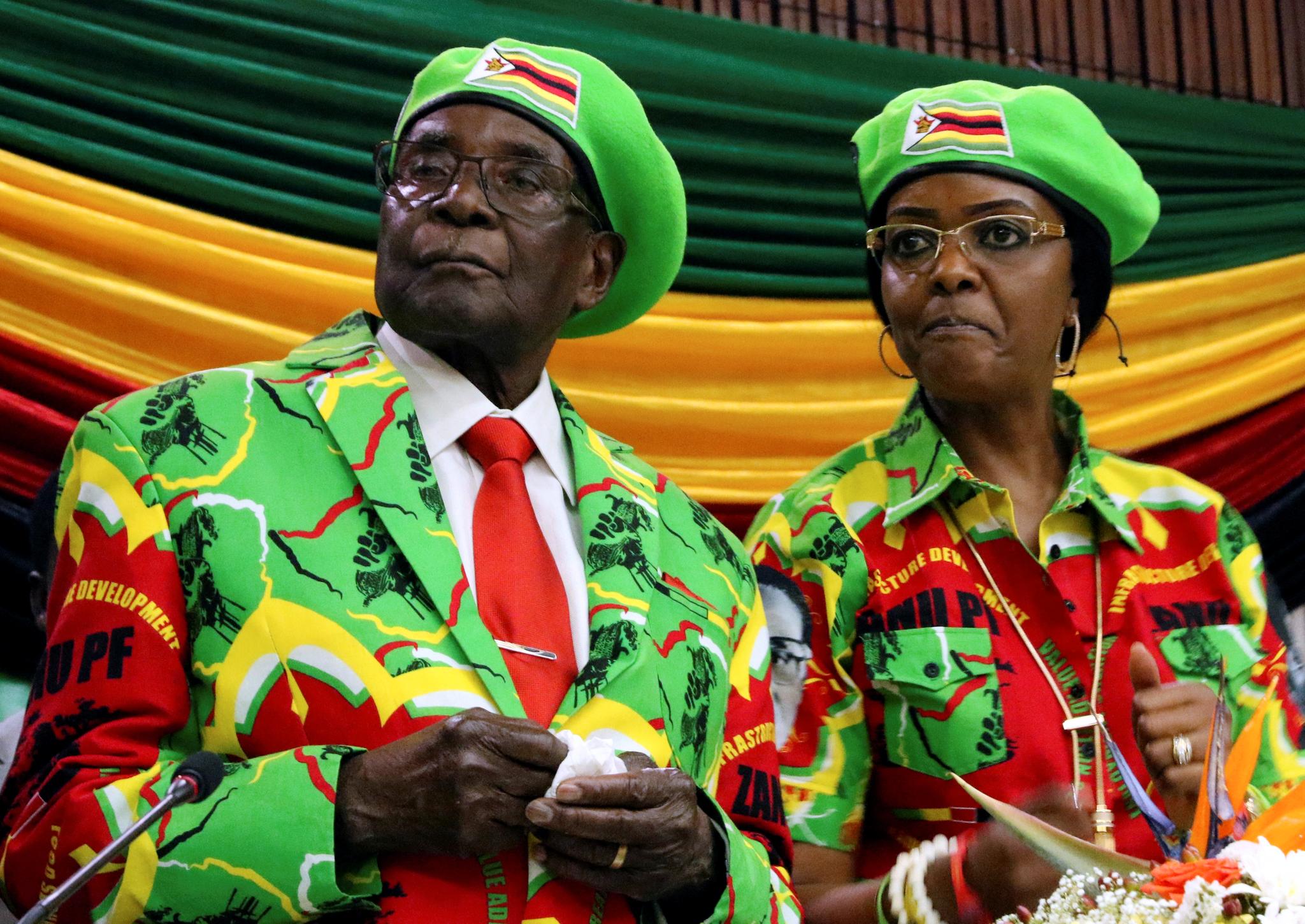 Zimbabwes president Robert Mugabe (93) og hans kone Grace Mugabe (52).