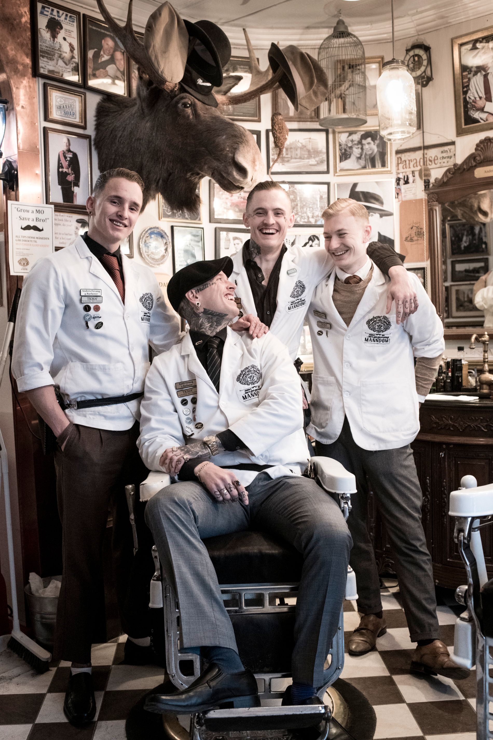 Brødrene Fevang har de siste ni årene bidratt til Movember-kampanjen. Fra venstre Anders Fevang, Kjetil Fevang, Morten Fevang og «broren fra en annen mor», Christopher Robin Thorsen.