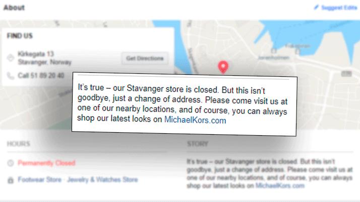 På Facebook skriver kjeden at butikken er stengt og at den nå skal bytte adresse. Hvor det blir, er foreløpig ukjent. 