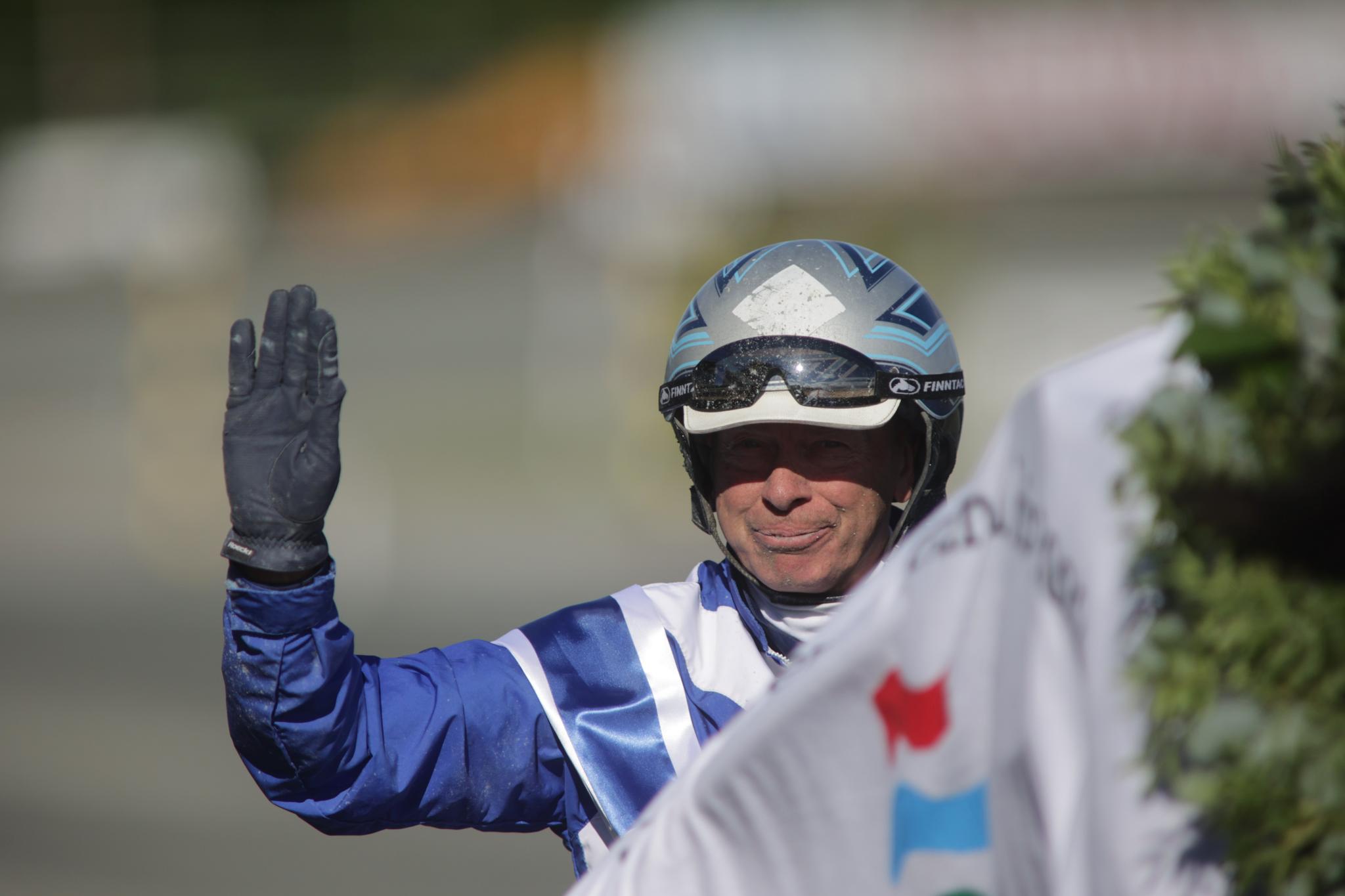 SKADET: Frode Hamre vant Oslo Grand Prix med hesten Stoletheshow på Bjerke travbane i juni 2022.
