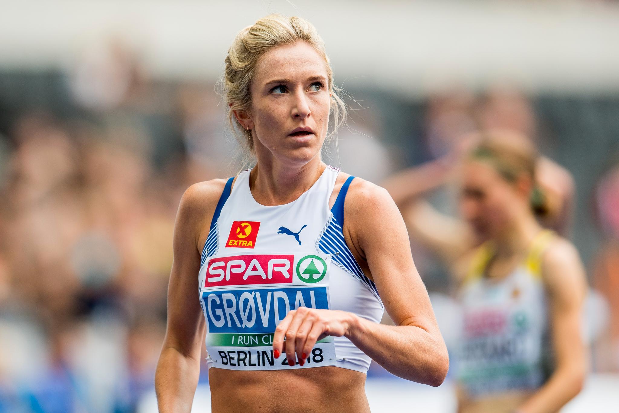 MEDALJEHÅP: Karoline Bjerkeli Grøvdal løper finale på 3000 meter hinder søndag kveld.