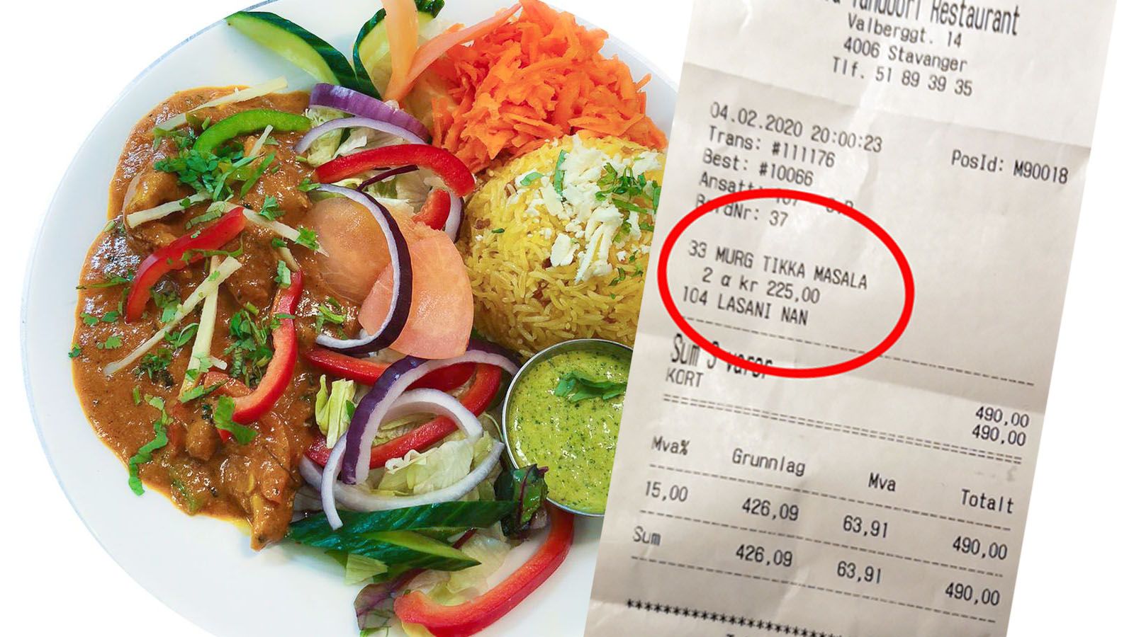 Kunder betalte 225 kroner for det de trodde var «Spis for 100»-retten på indisk restaurant. 