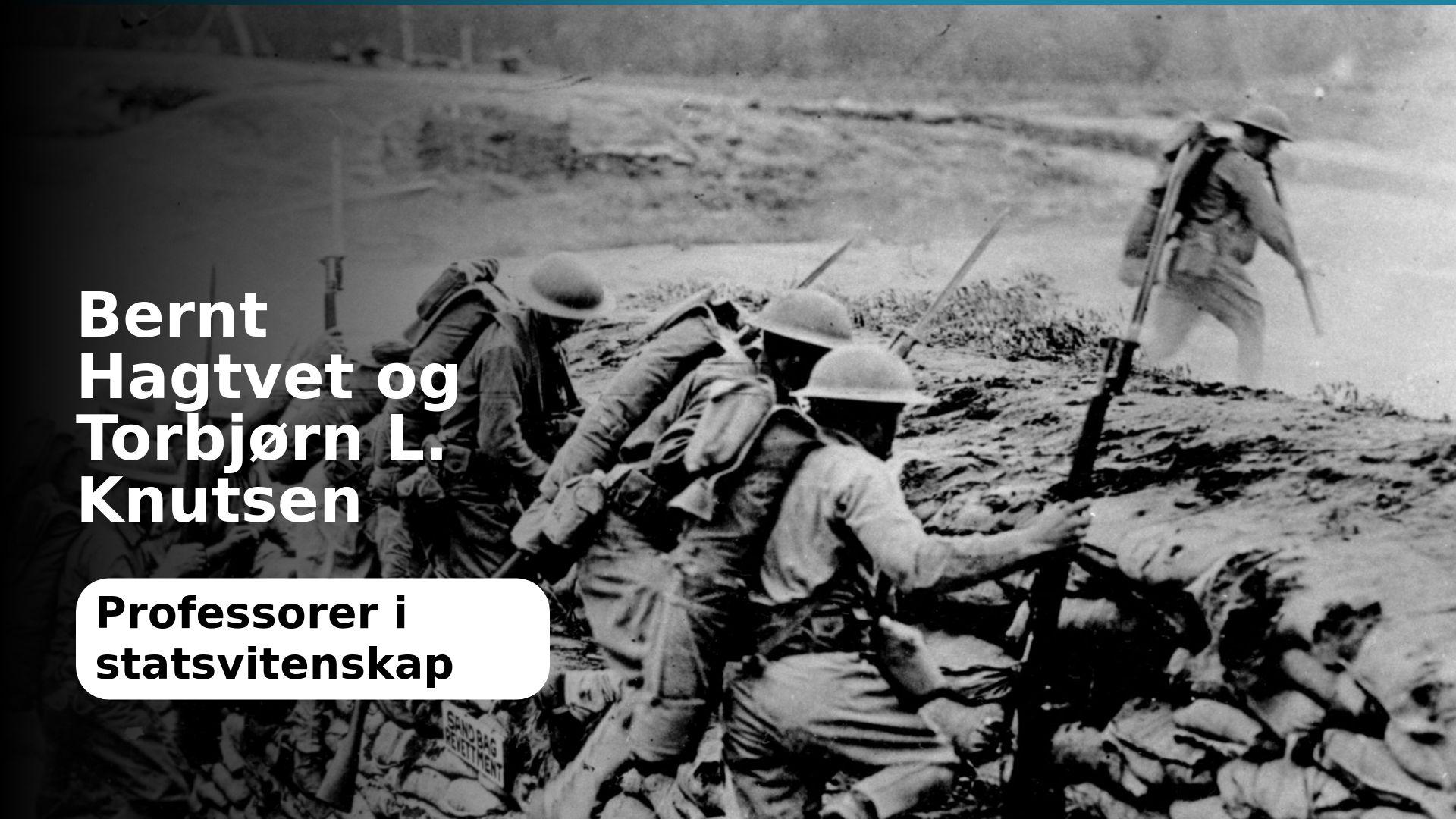  Første verdenskrig endret Europa og ble en sporskifter for århundrets politikk, skriver kronikkforfatterne. Bildet viser amerikanske tropper på slagmarken i Frankrike i 1918. 