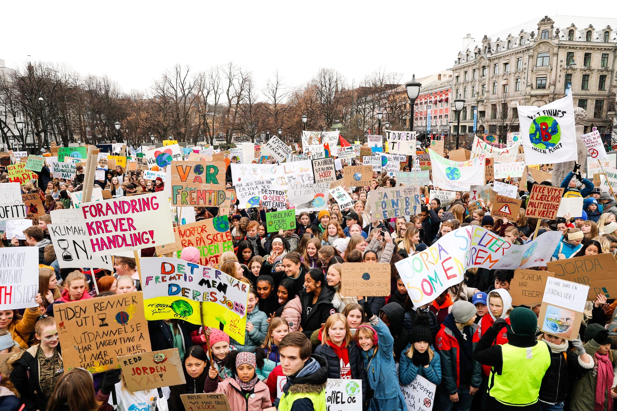 Den forrige skolestreiken for klimaet ble arrangert i mars. Førstkommende fredag blir det ny streik.