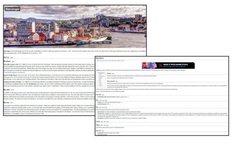 Ikke til å legge skjul på at Wikitravel-sidene for Stavanger er litt mer gjennomarbeidet enn den for Sandnes.