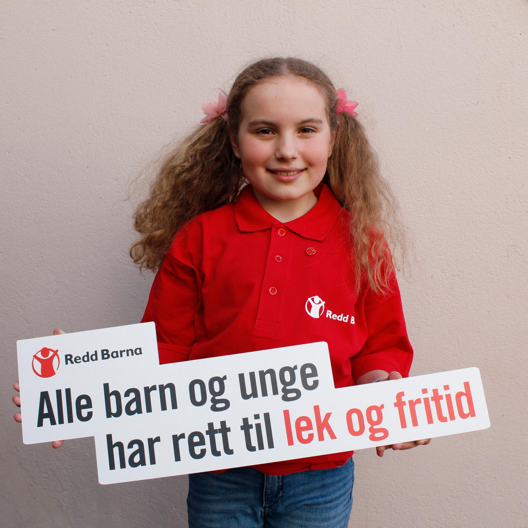 Hanna Brandal (13), ungdomsambassadør i Redd Barna.