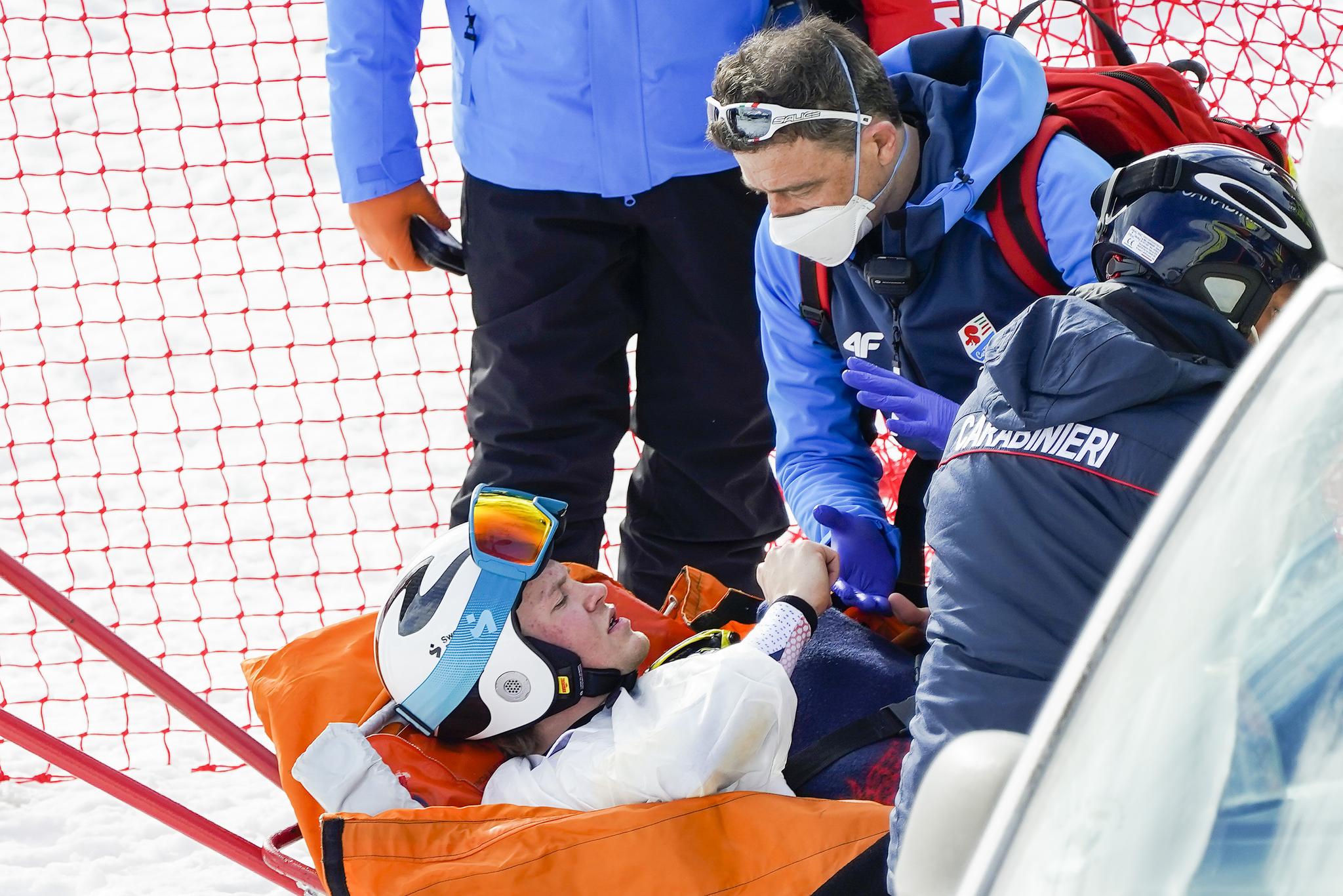 SKADET: Timon Haugan var eneste nordmann som tok seg videre fra kvalifiseringen. Han skadet seg i åttedelsfinalen.