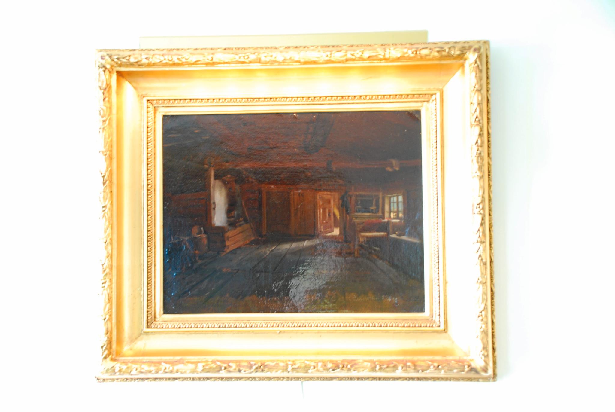 I Bondestua, Adolph Tidemands maleri, er ett av syv som ble stjålet fra en privat bolig i Hedmark 20. september.
