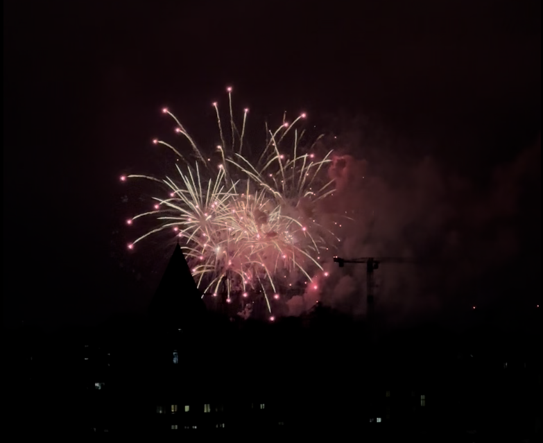 For six minutes, fireworks burst in connection with the birthday celebration: – absolutely disgusting