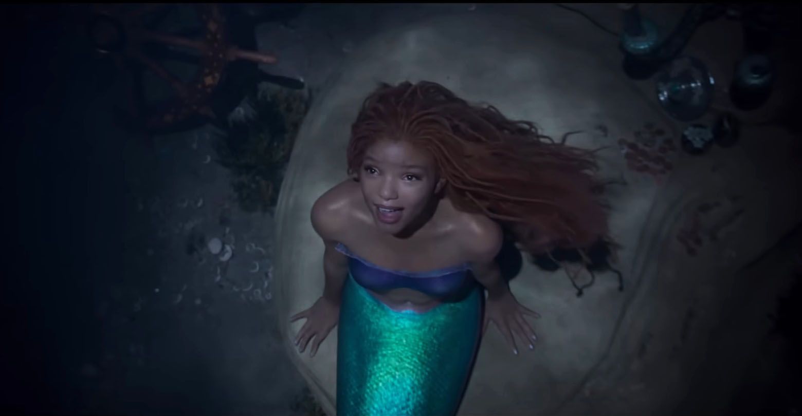Skjermdump fra «The Little Mermaid»-klippet som setter visningsrekord for Disney, etter å ha hatt premiere på sist helgs fankongress. Skjermdump: Disney / YouTube