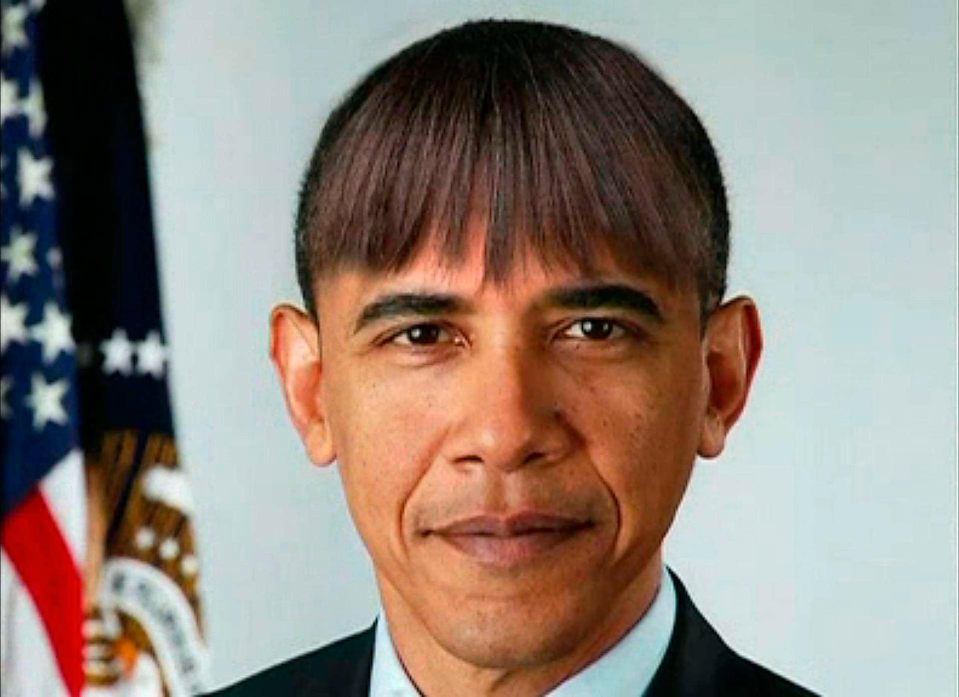 I 2013 tullet Obama med kona Michelles nye hårlugg.